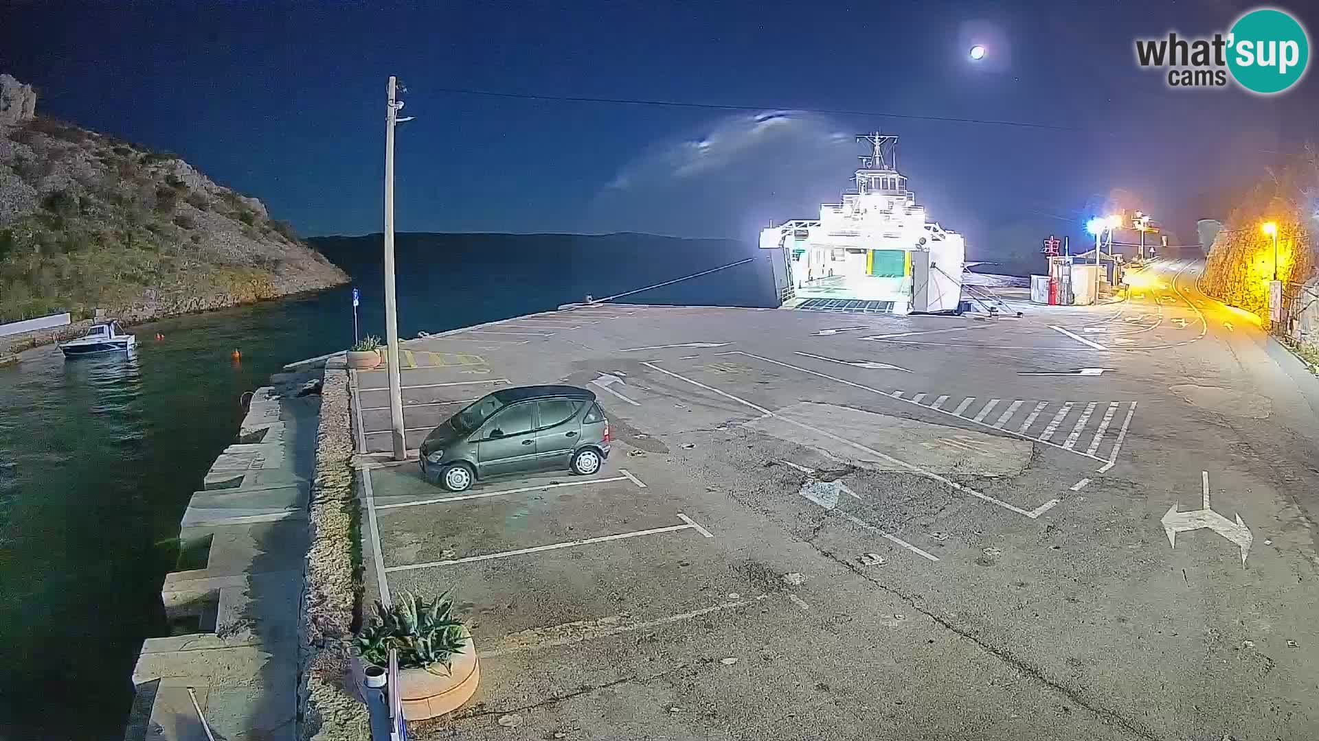 Webcam Fährhafen Prizna – zur Insel Pag