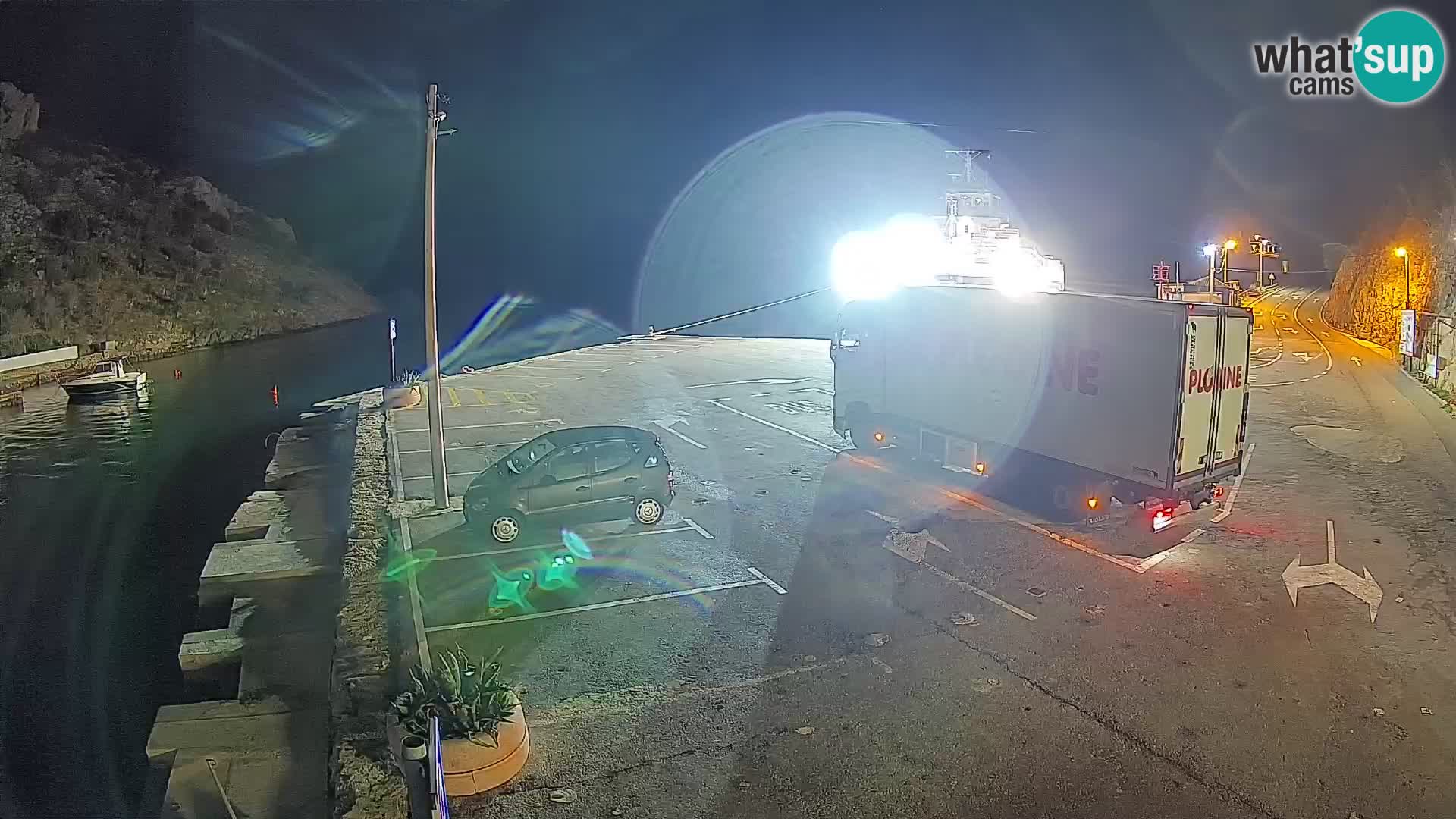 Webcam Fährhafen Prizna – zur Insel Pag