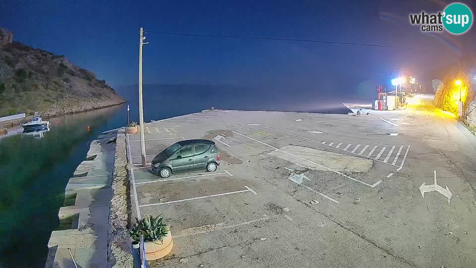 Webcam Prizna ferry port to Pag island