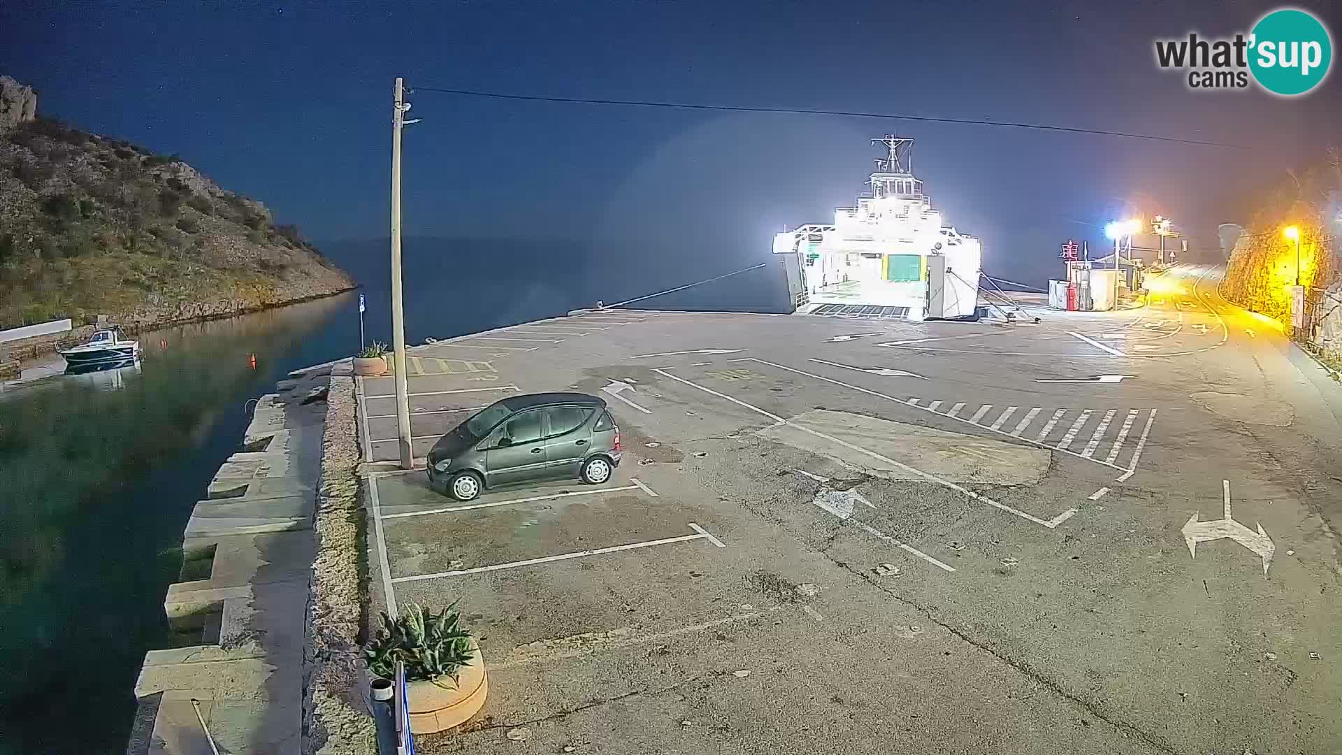 Webcam port de ferry de Prizna – vers l’île de Pag