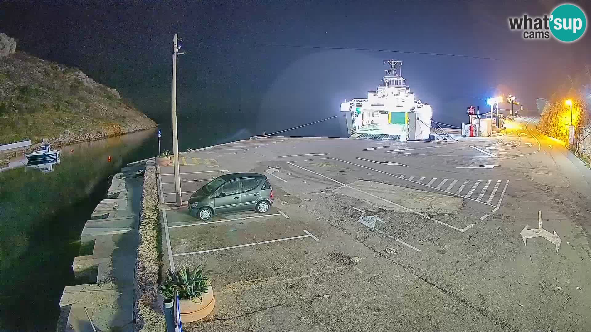 Webcam port de ferry de Prizna – vers l’île de Pag