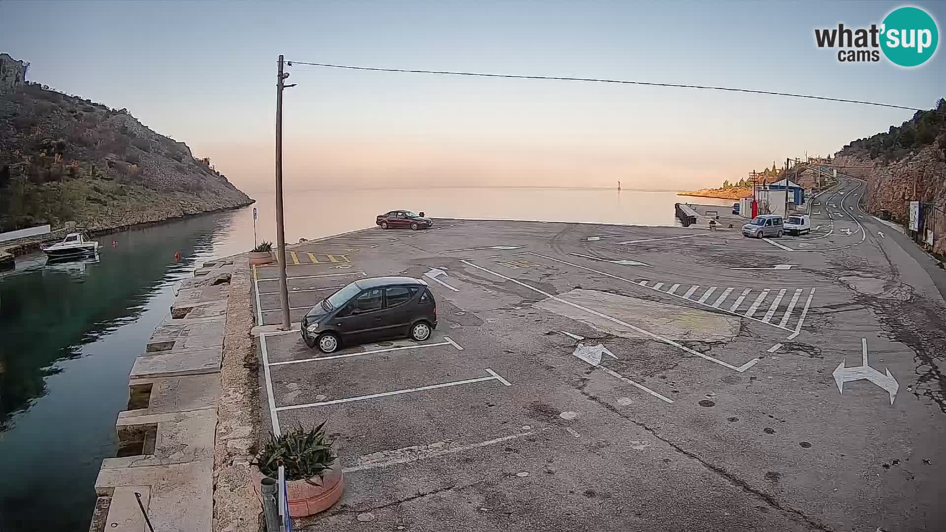 Webcam Fährhafen Prizna – zur Insel Pag