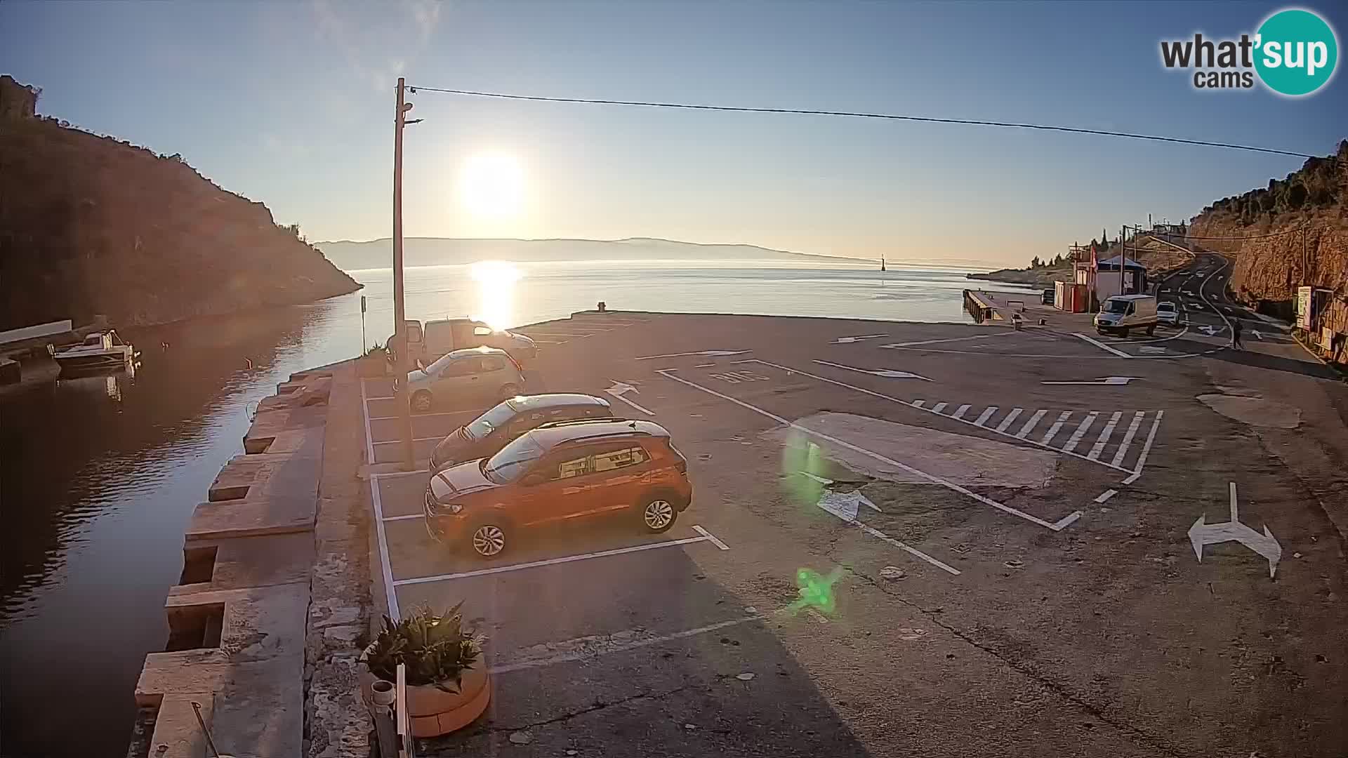 Webcam Fährhafen Prizna – zur Insel Pag