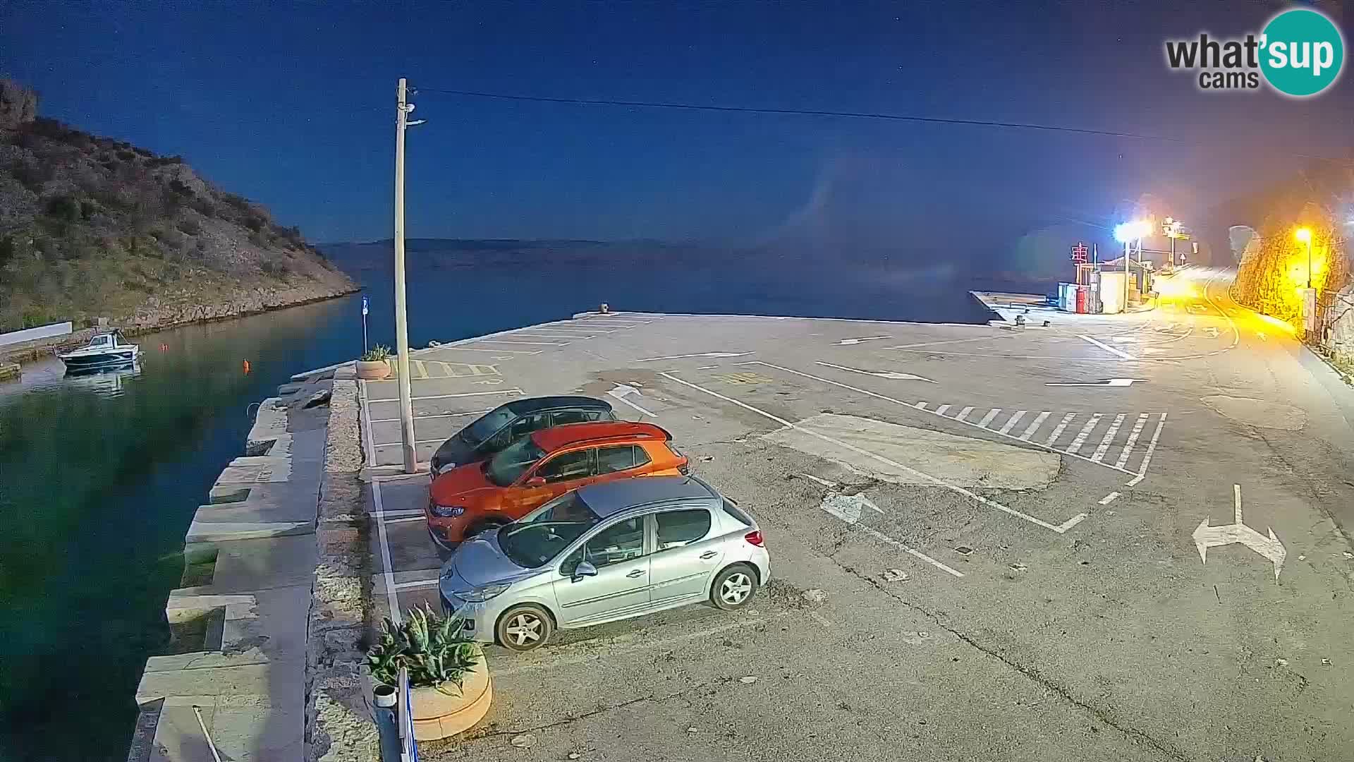 Webcam Fährhafen Prizna – zur Insel Pag