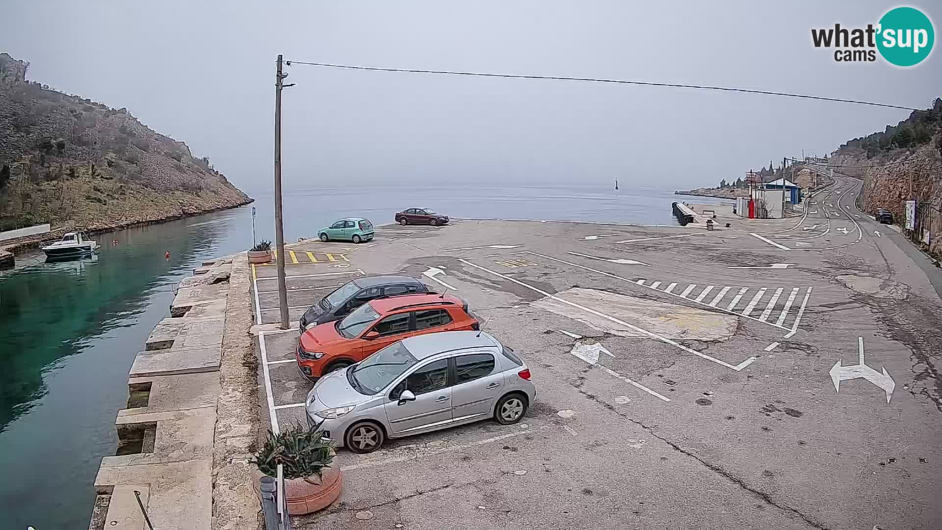 Webcam Fährhafen Prizna – zur Insel Pag