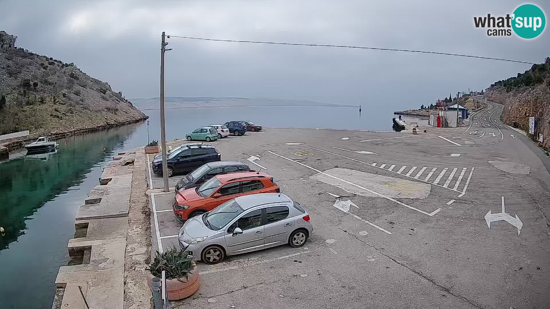 Webcam Fährhafen Prizna – zur Insel Pag