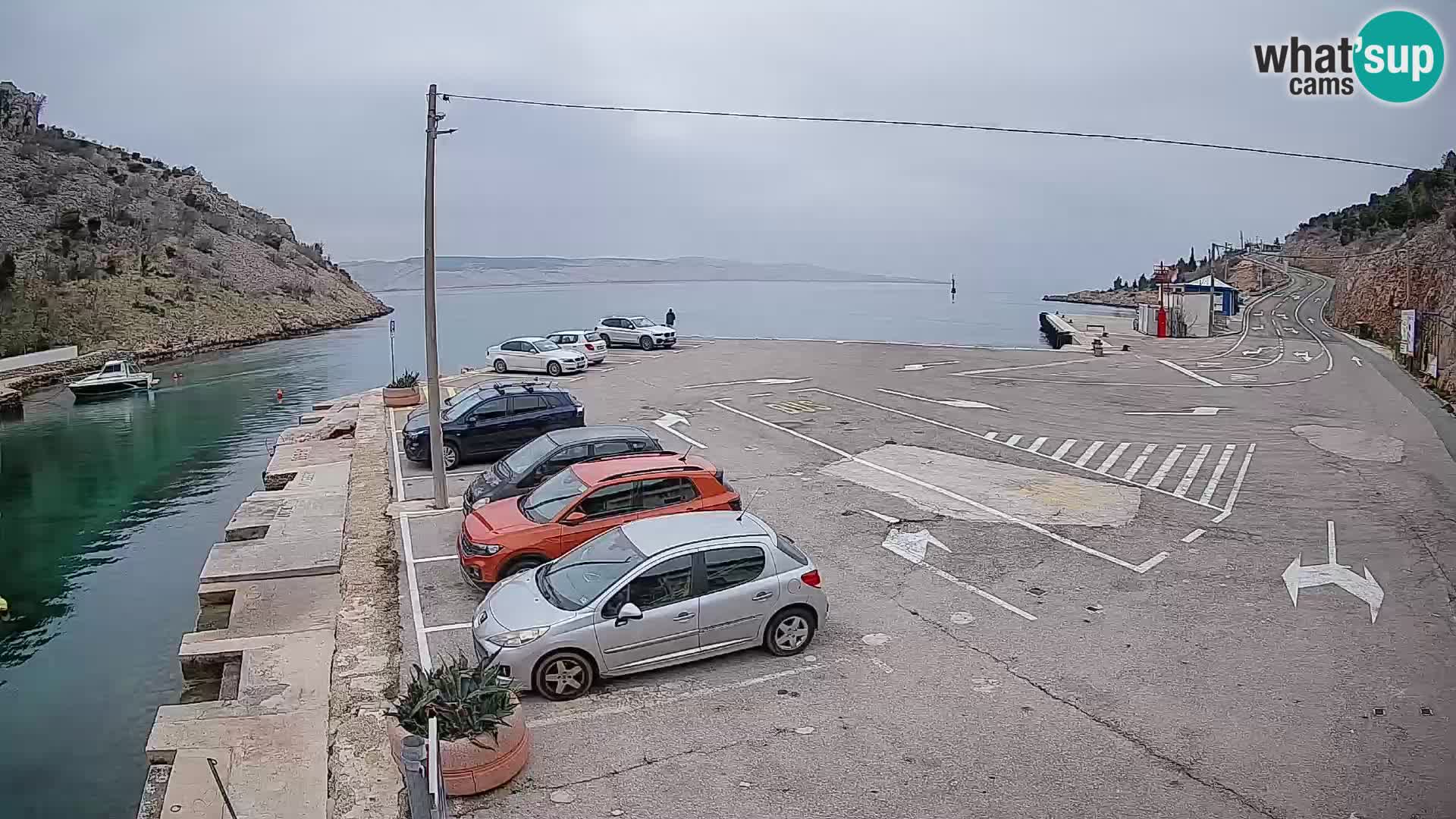 Webcam Fährhafen Prizna – zur Insel Pag