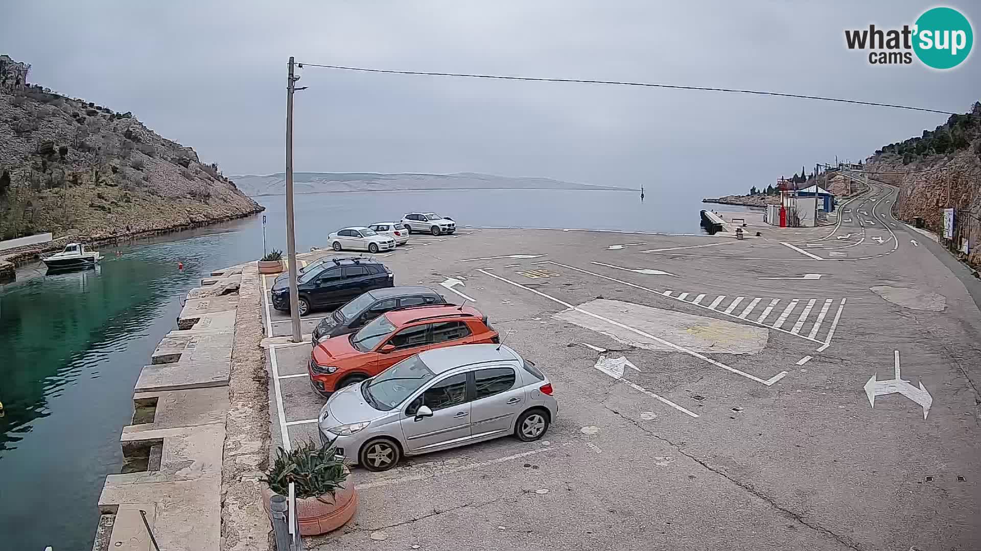 Webcam Fährhafen Prizna – zur Insel Pag