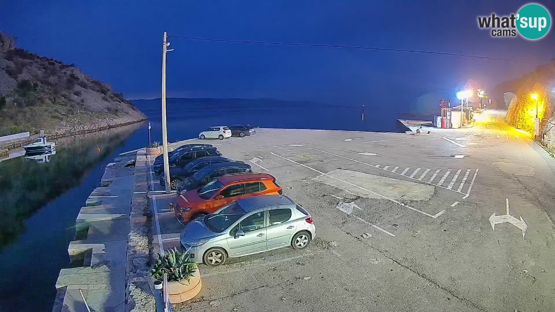 Webcam Fährhafen Prizna – zur Insel Pag