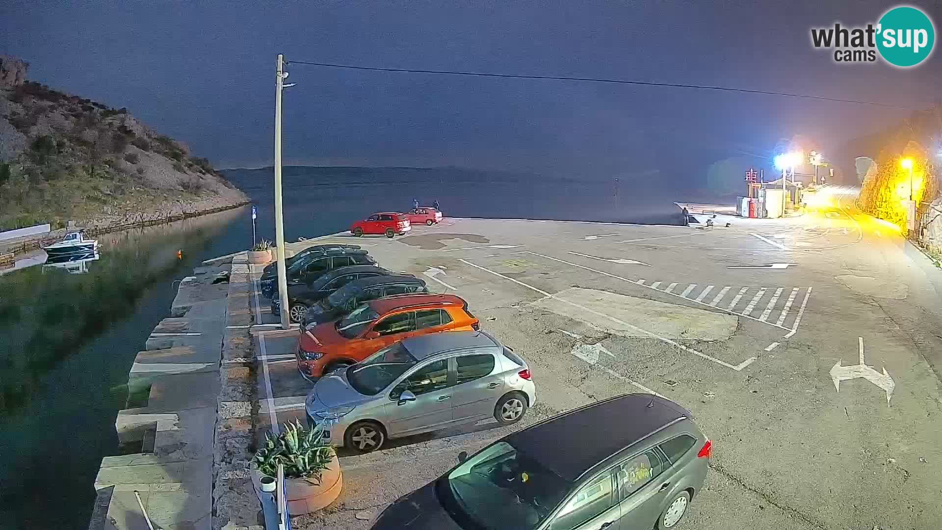 Webcam port de ferry de Prizna – vers l’île de Pag