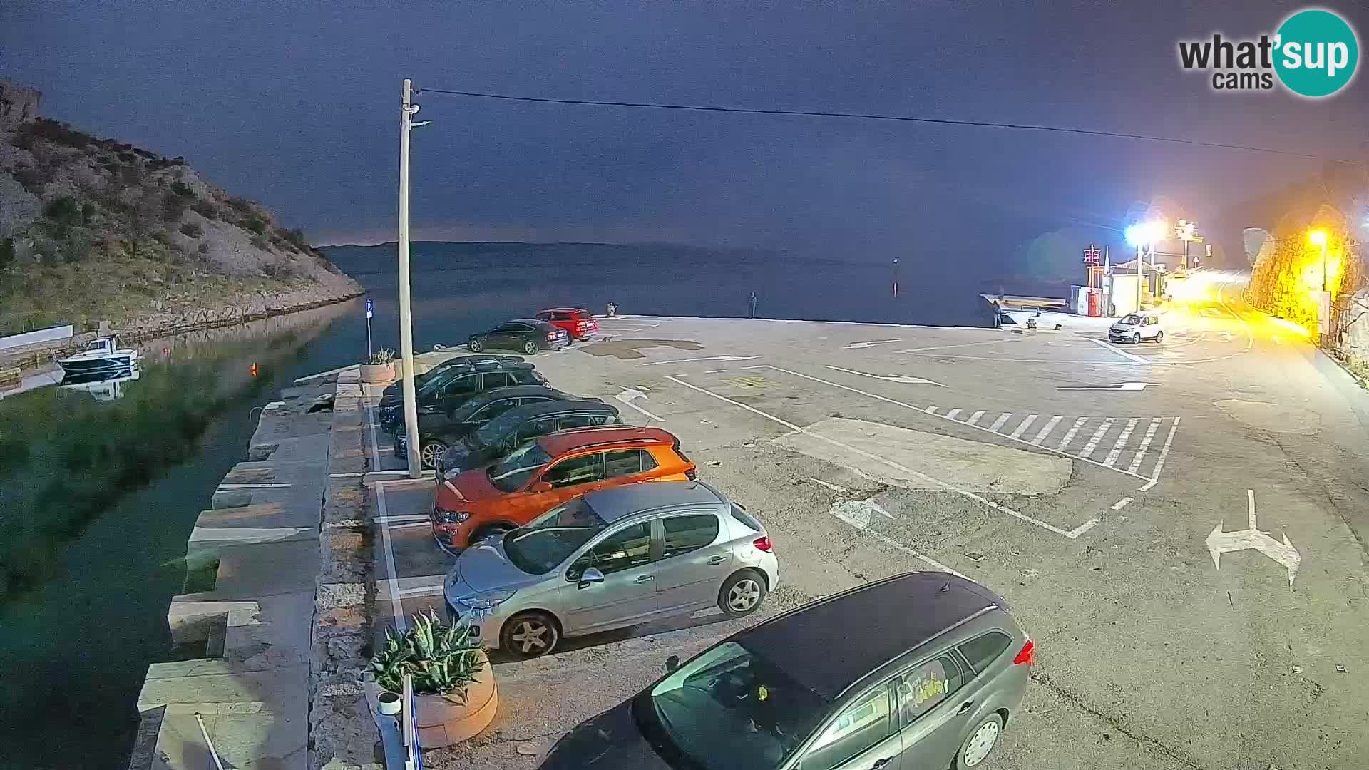 Webcam Fährhafen Prizna – zur Insel Pag