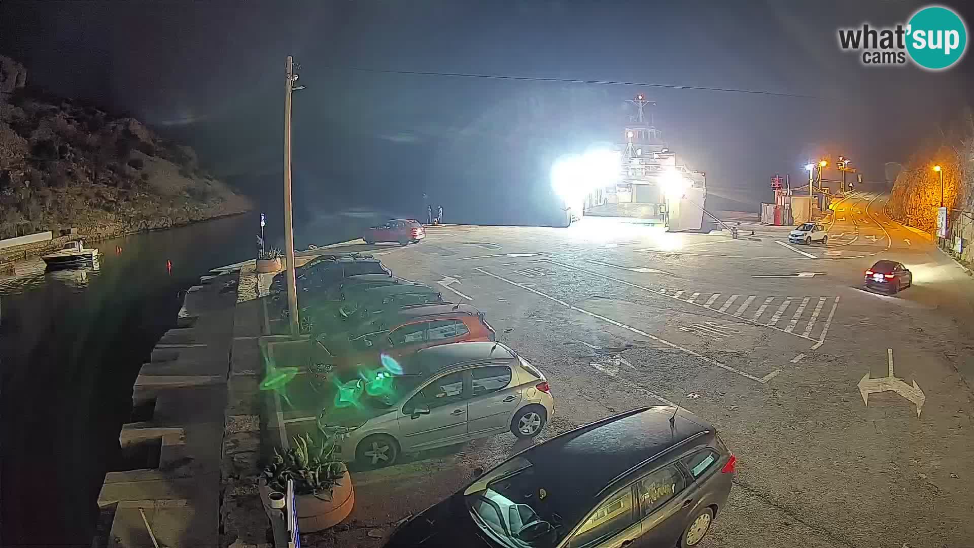 Webcam port de ferry de Prizna – vers l’île de Pag