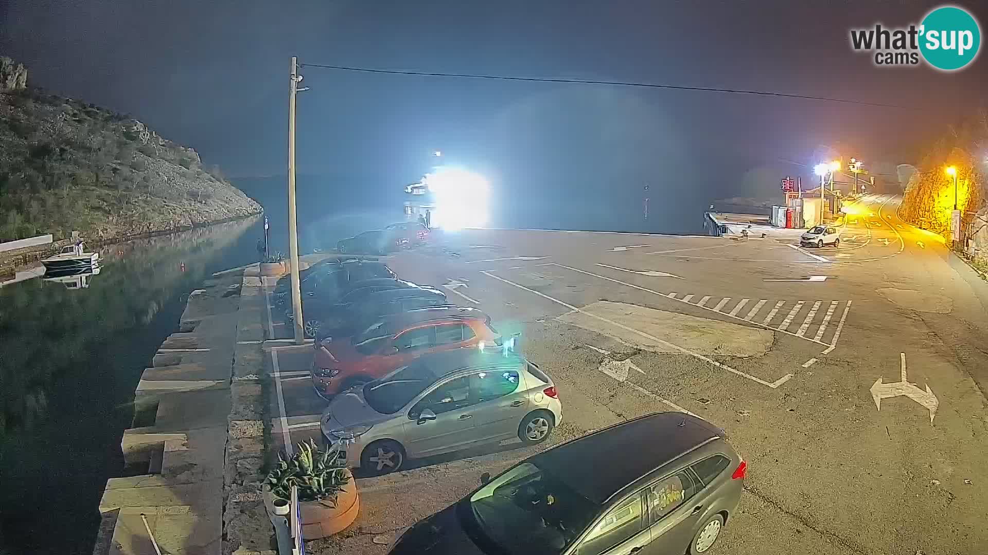 Webcam port de ferry de Prizna – vers l’île de Pag