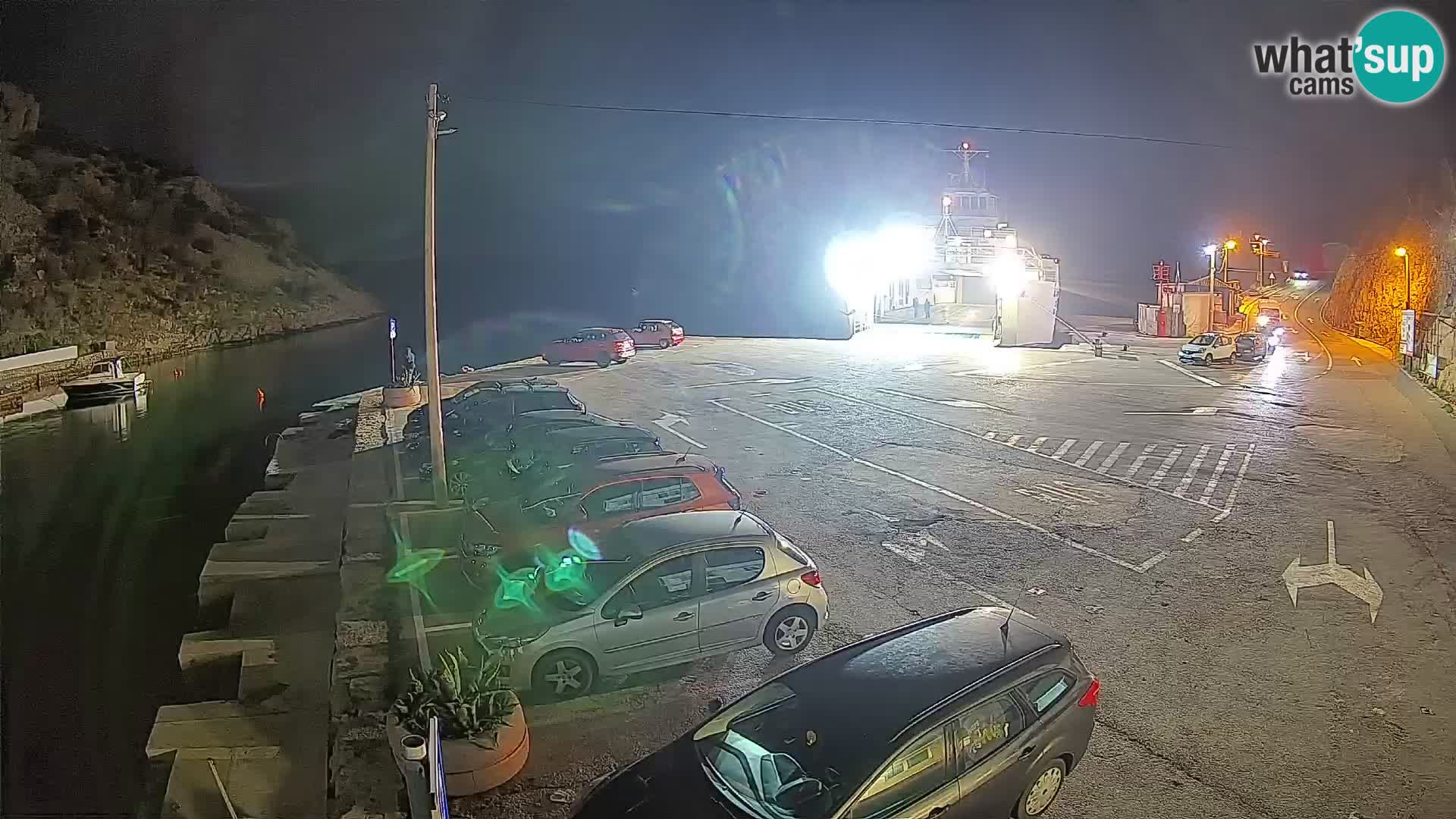 Webcam Fährhafen Prizna – zur Insel Pag