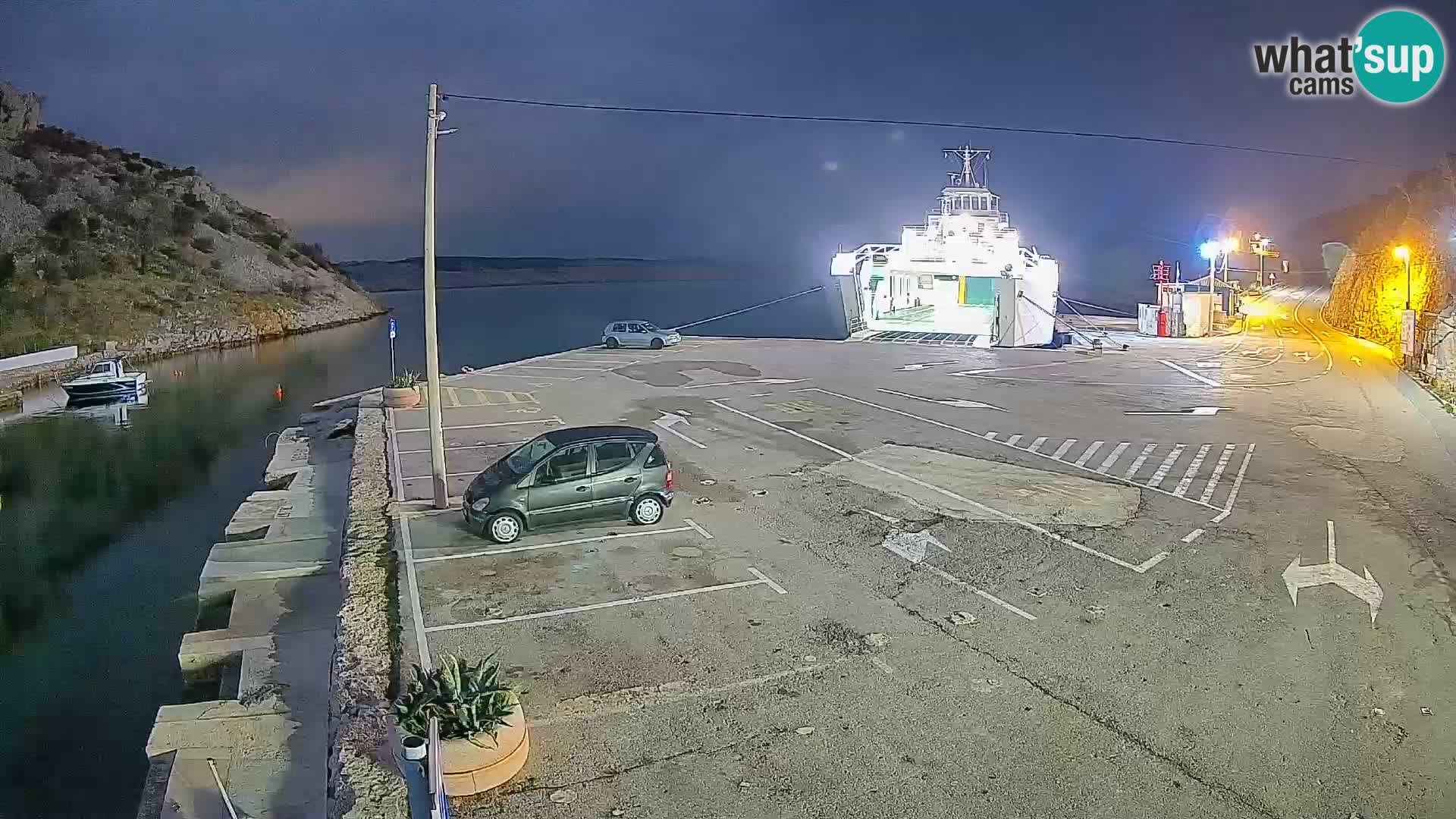 Webcam Fährhafen Prizna – zur Insel Pag