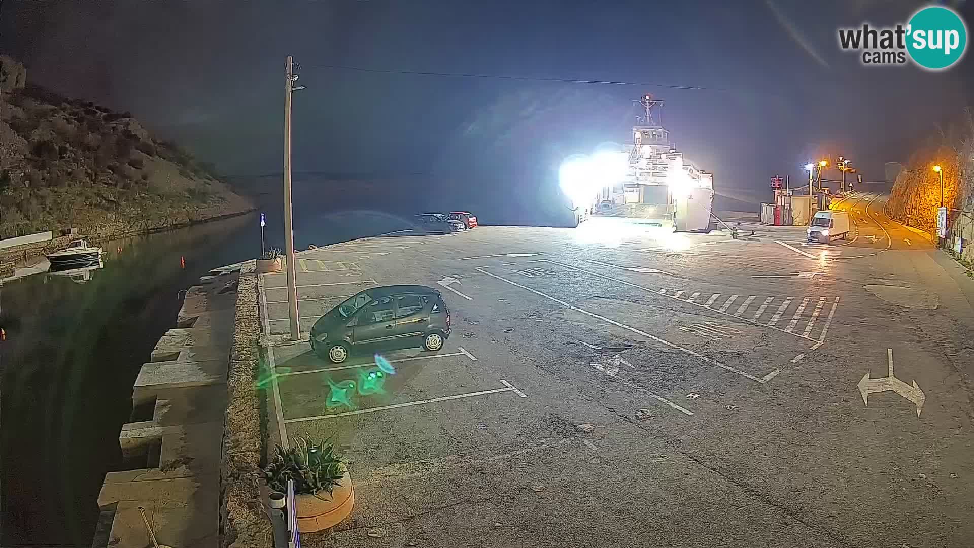 Webcam port de ferry de Prizna – vers l’île de Pag