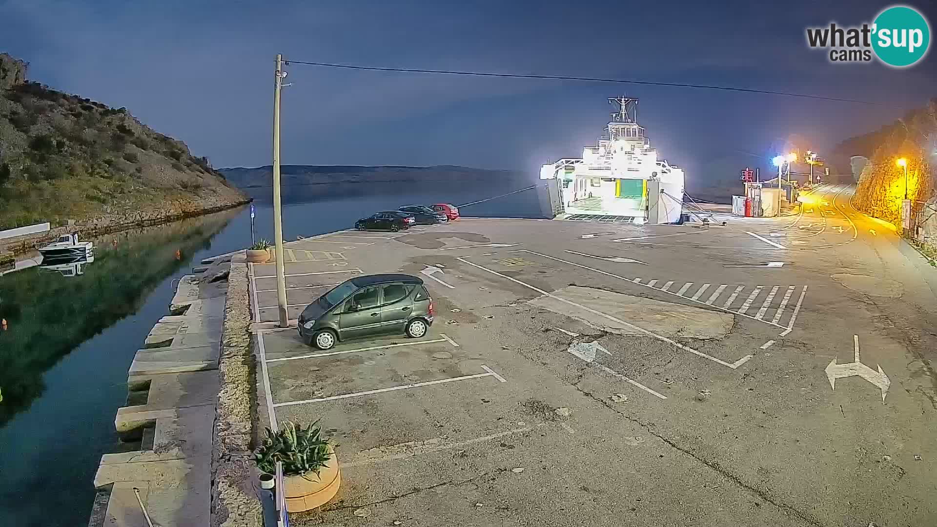 Webcam Fährhafen Prizna – zur Insel Pag