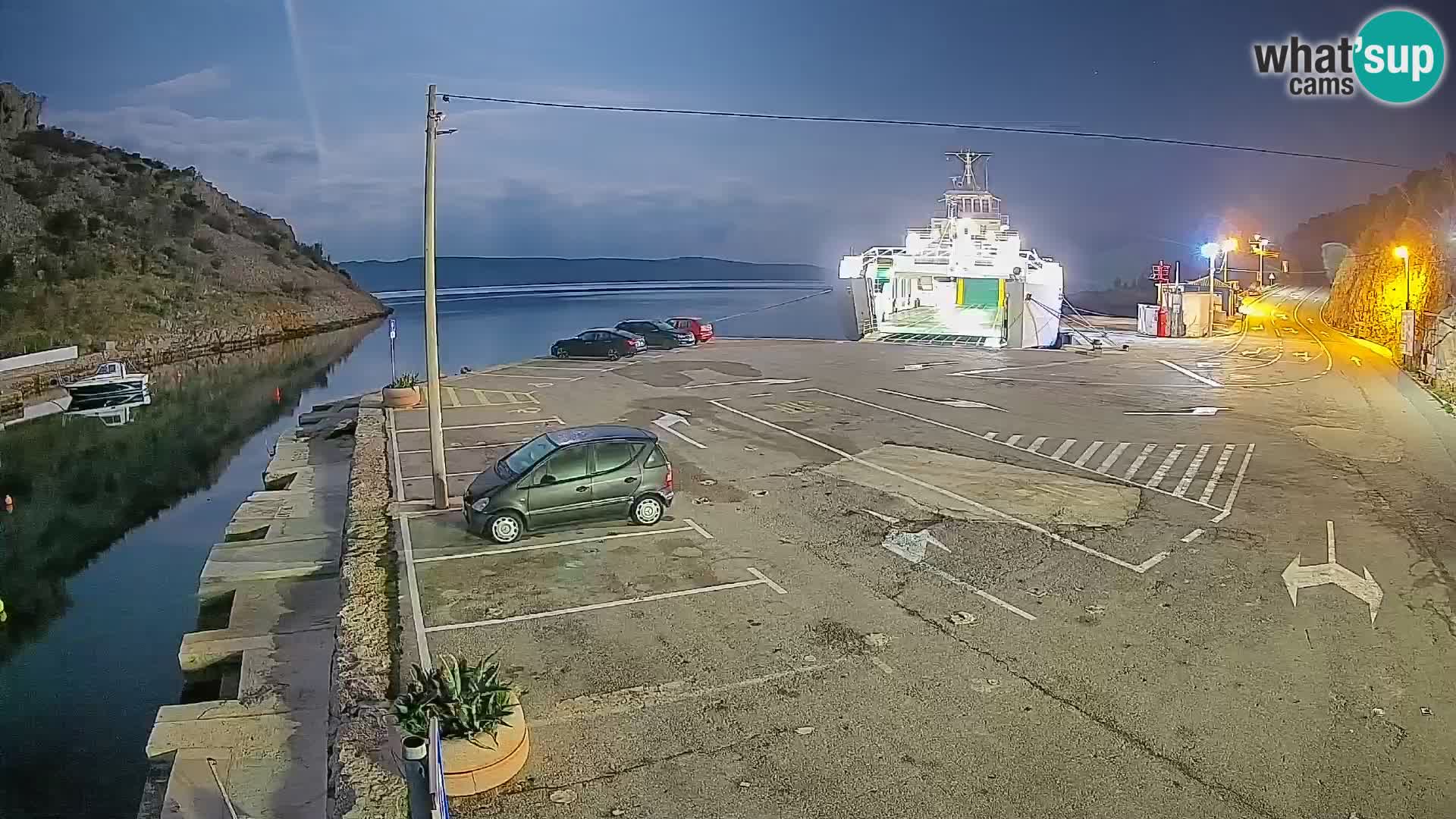 Webcam Fährhafen Prizna – zur Insel Pag