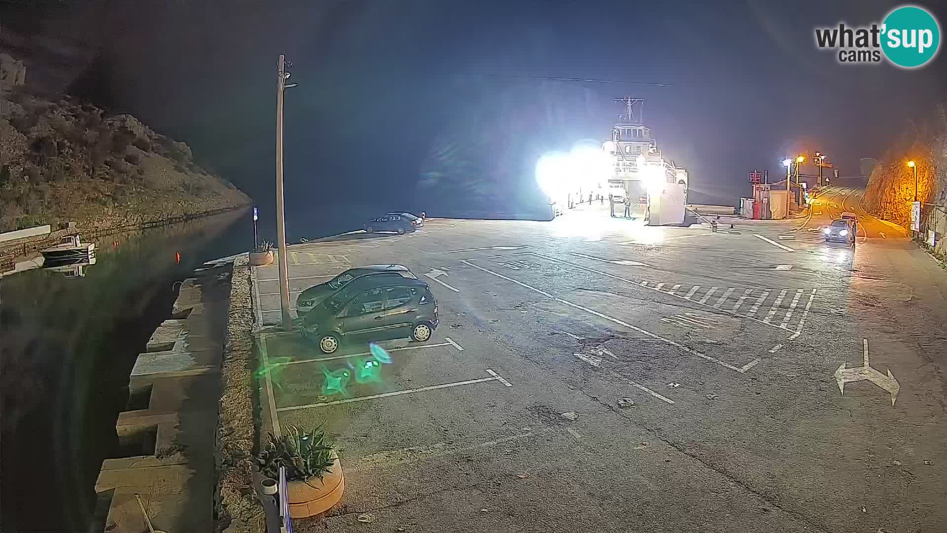 Webcam port de ferry de Prizna – vers l’île de Pag