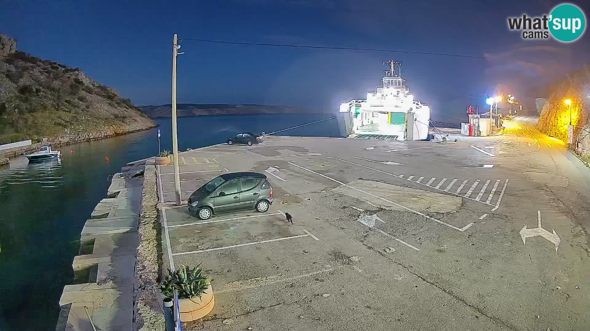 Webcam Fährhafen Prizna – zur Insel Pag