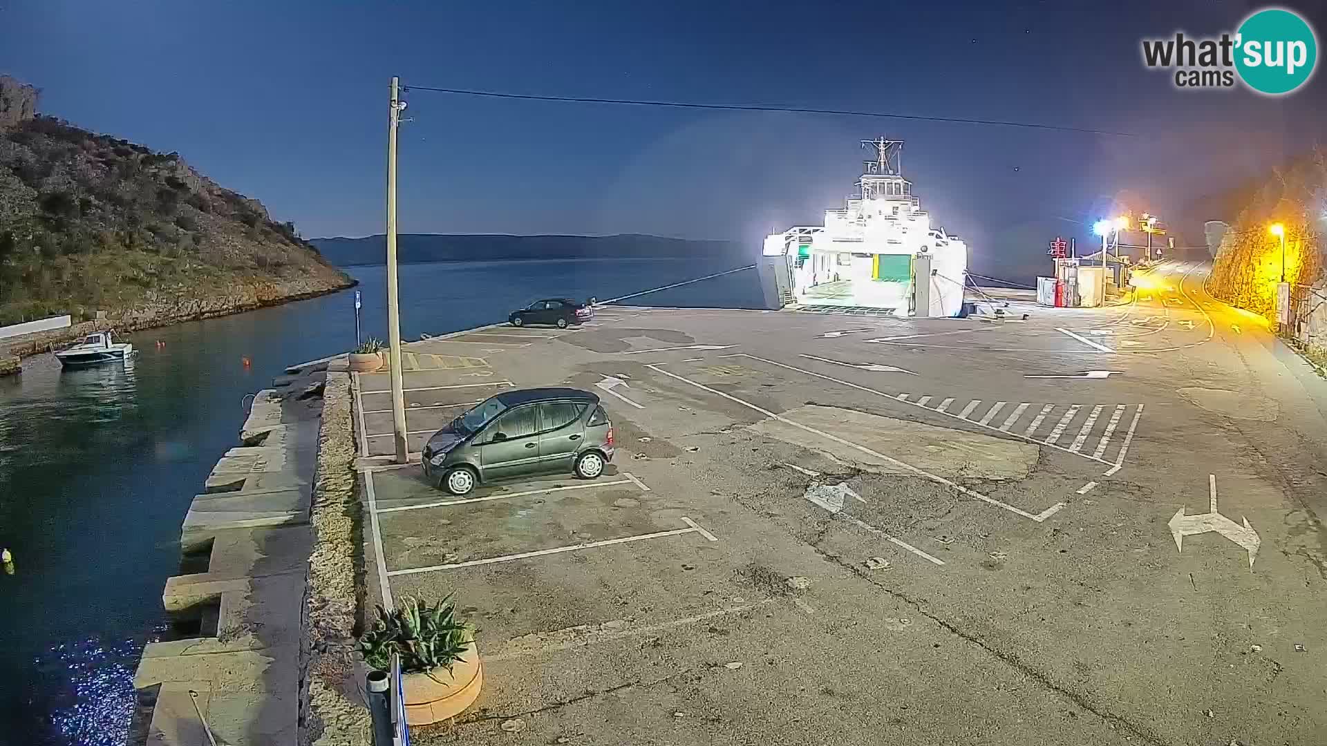 Webcam Fährhafen Prizna – zur Insel Pag