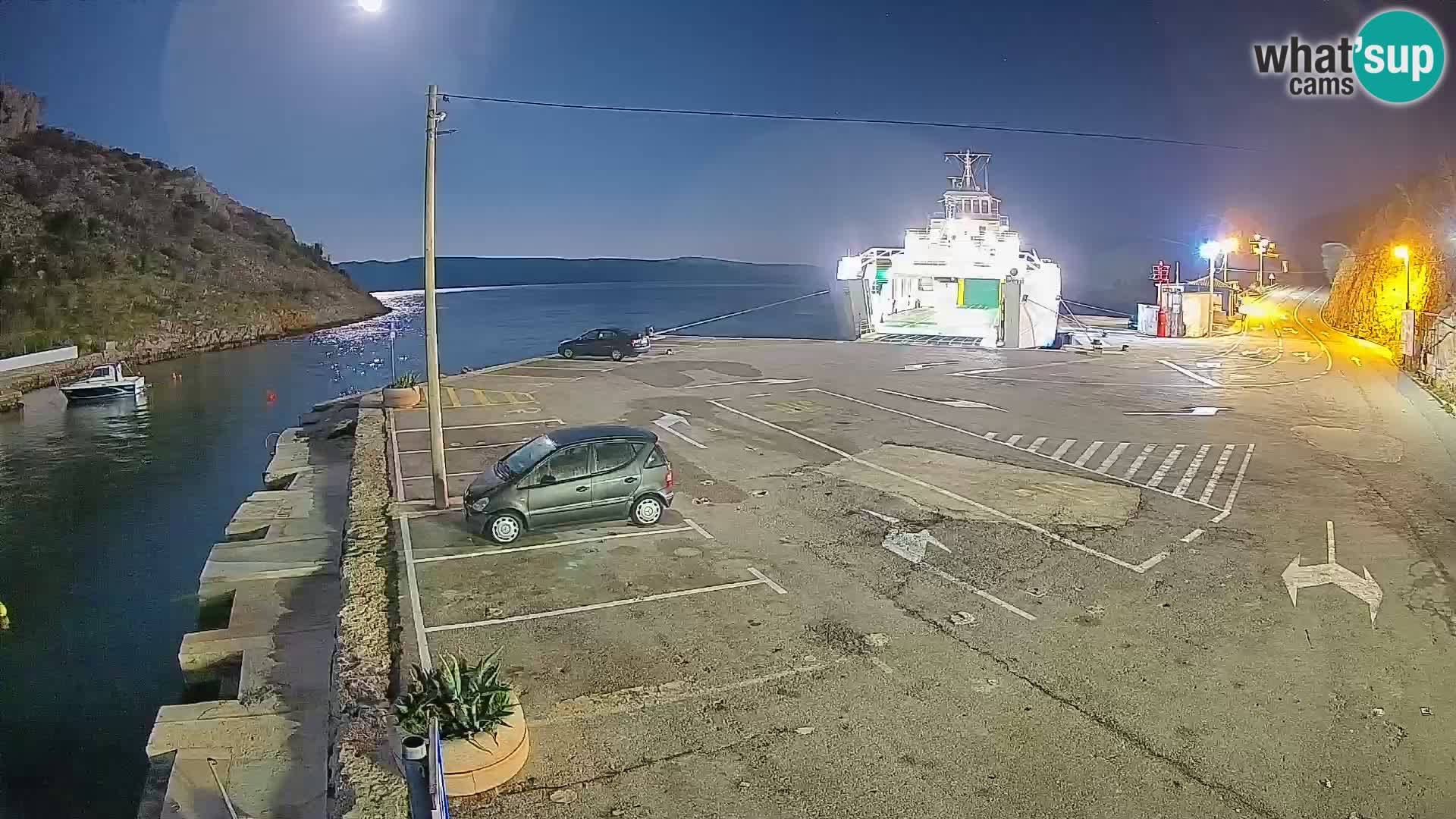 Webcam Fährhafen Prizna – zur Insel Pag