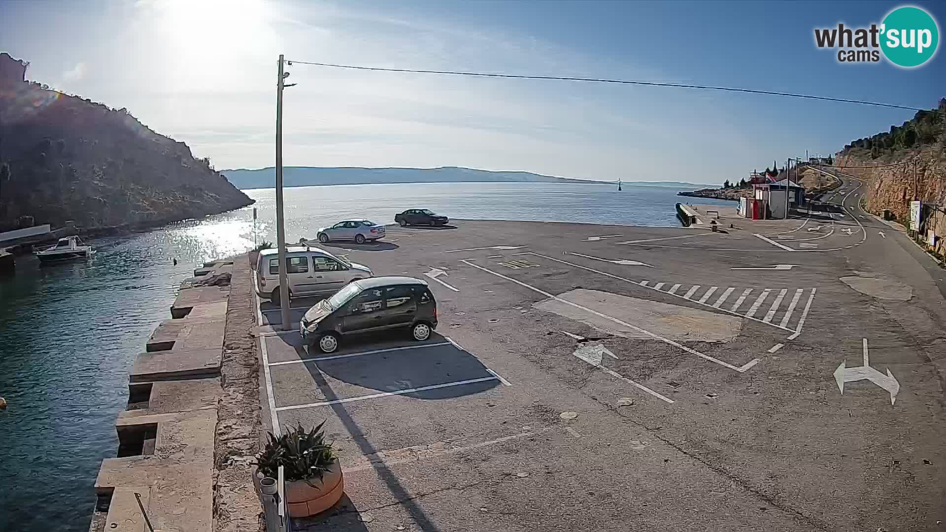 Webcam Fährhafen Prizna – zur Insel Pag