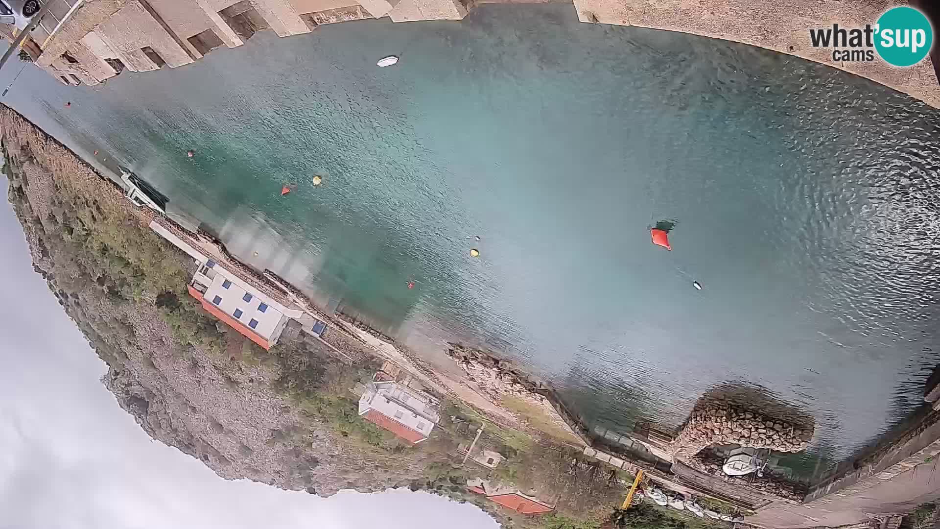 Webcam Prizna ferry port to Pag island