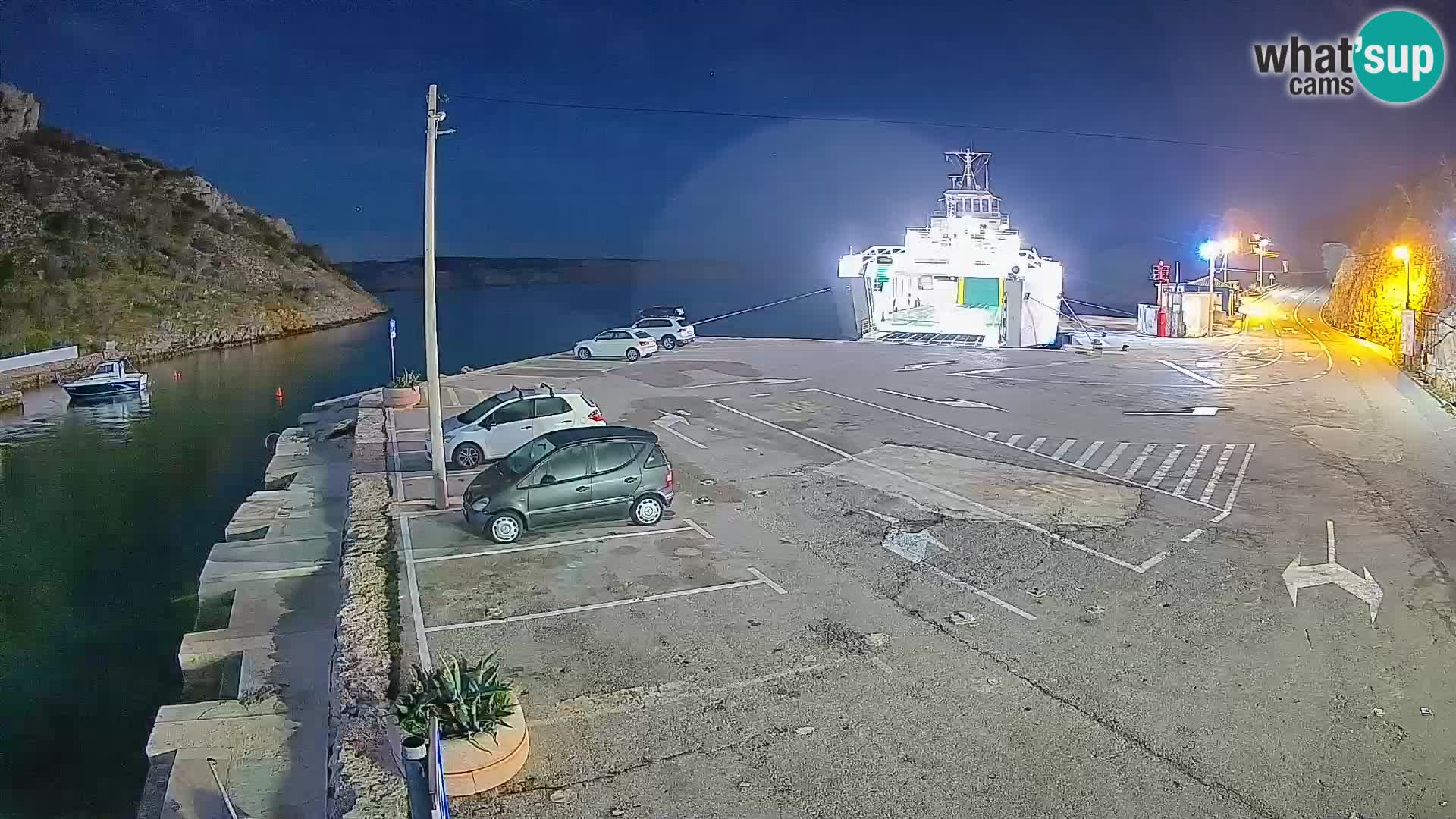 Webcam Fährhafen Prizna – zur Insel Pag