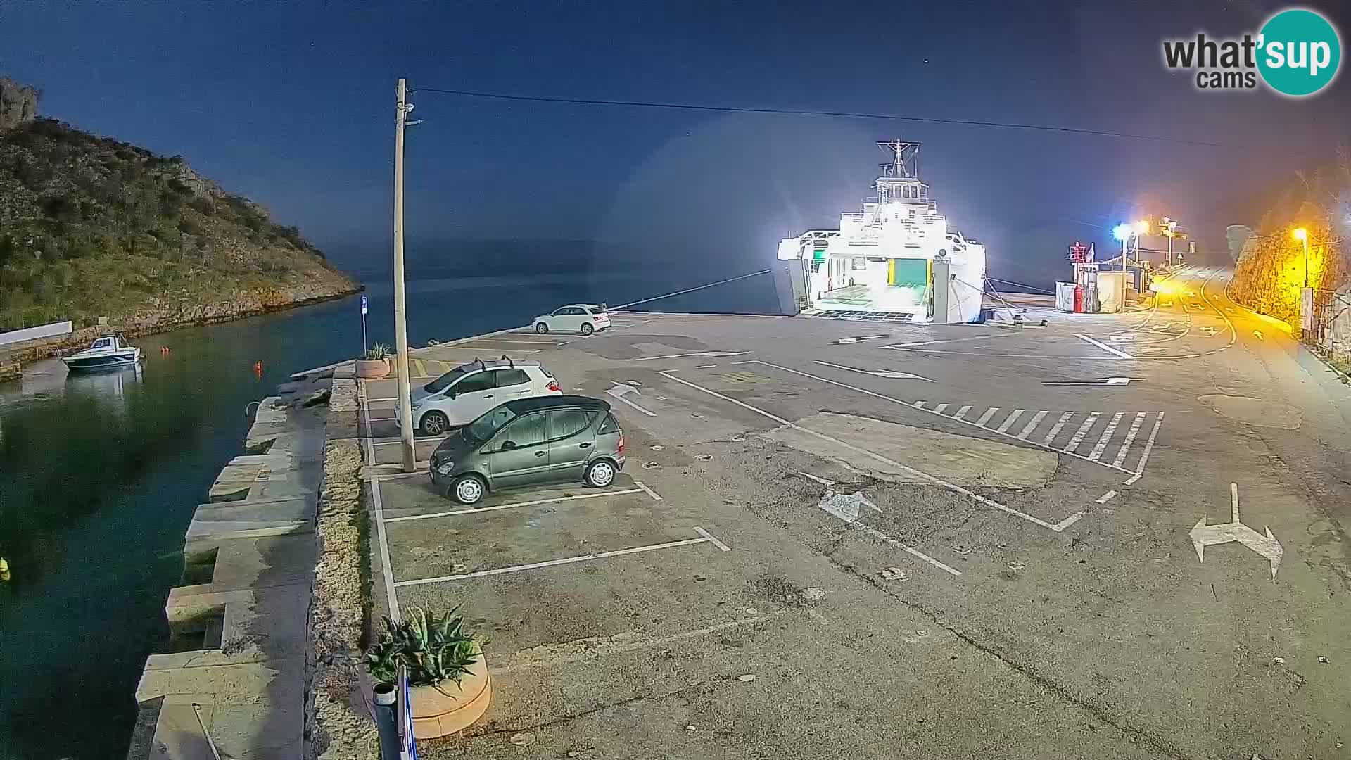 Webcam Fährhafen Prizna – zur Insel Pag