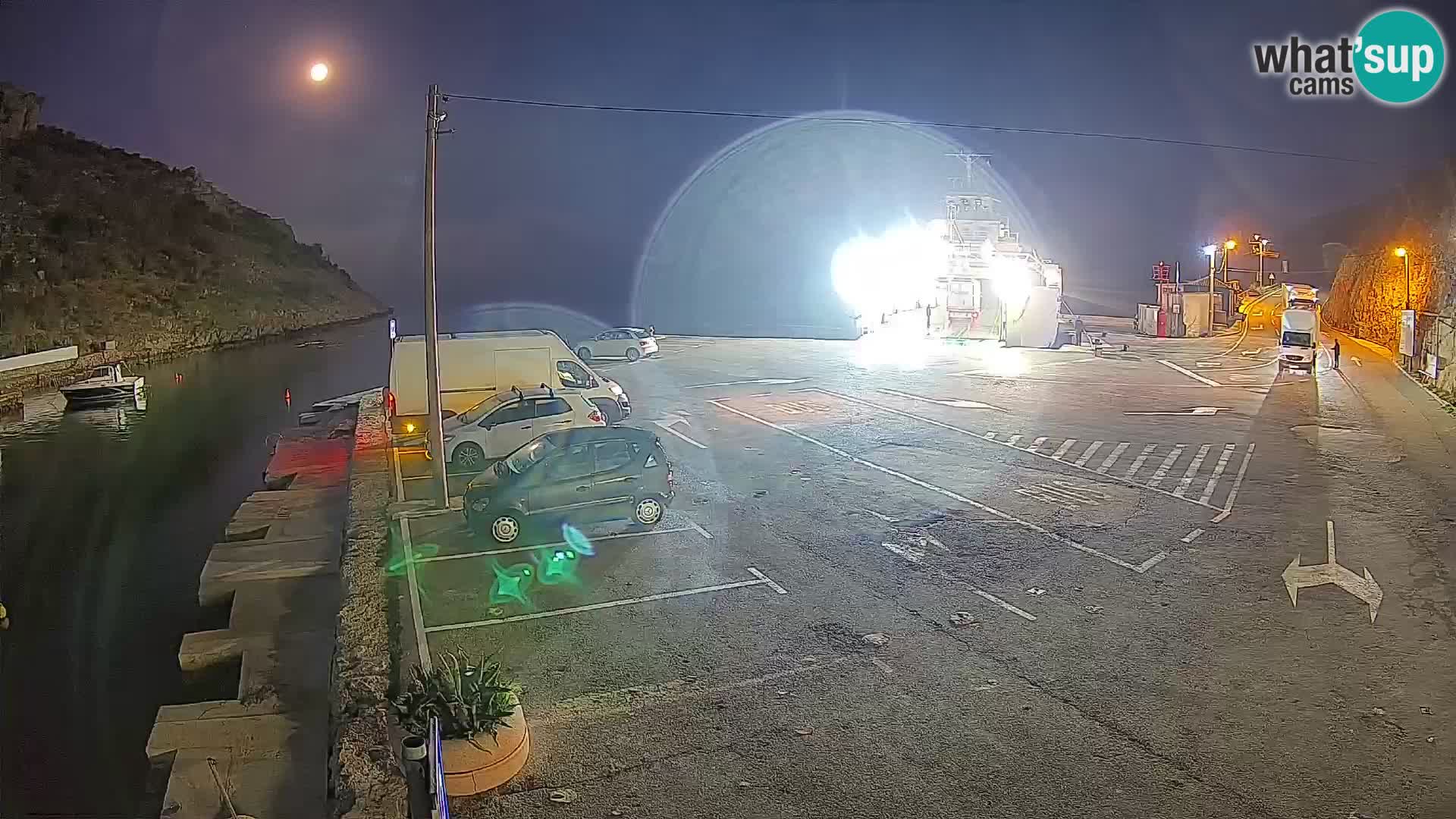 Webcam Fährhafen Prizna – zur Insel Pag