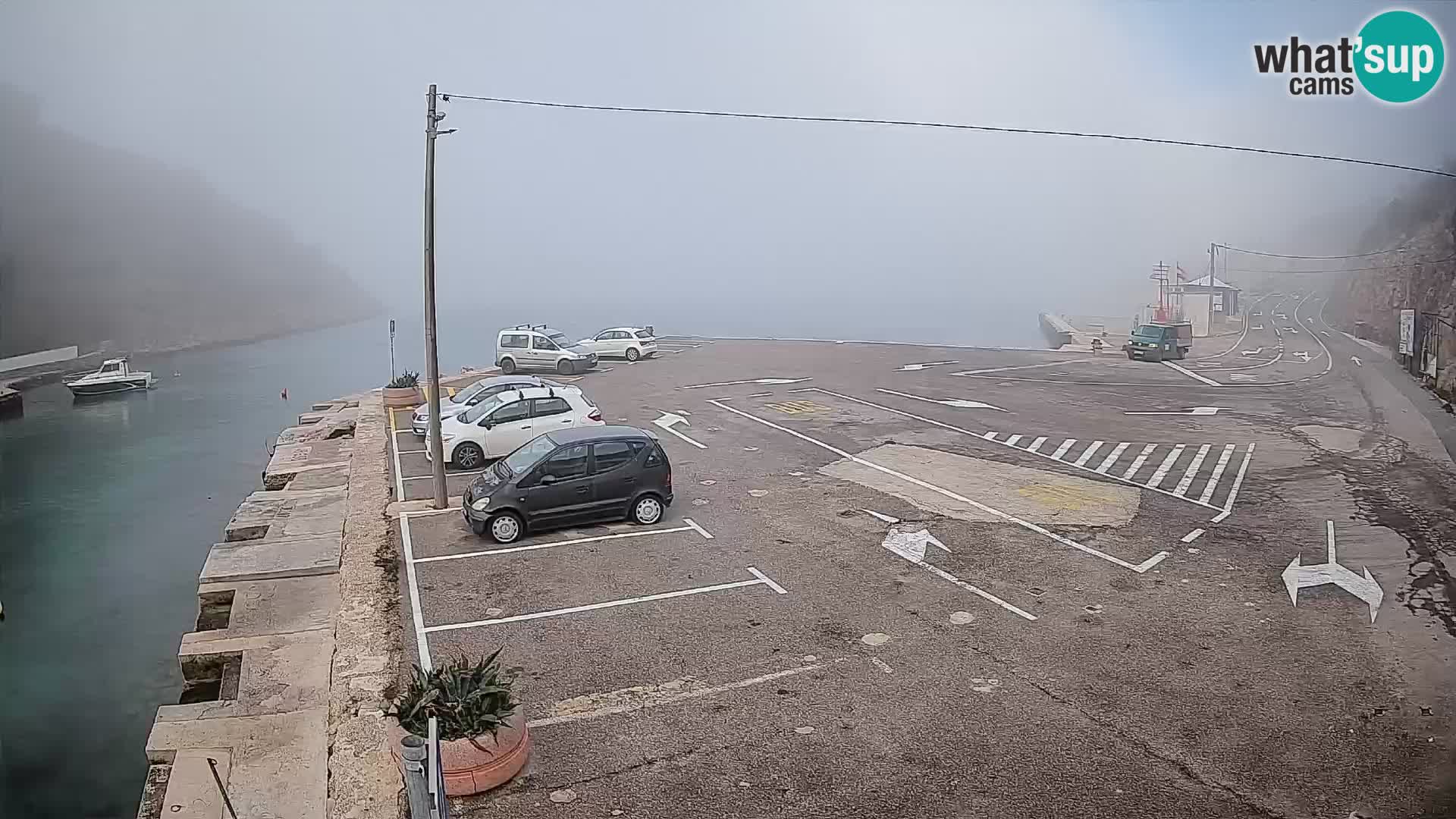 Webcam Fährhafen Prizna – zur Insel Pag