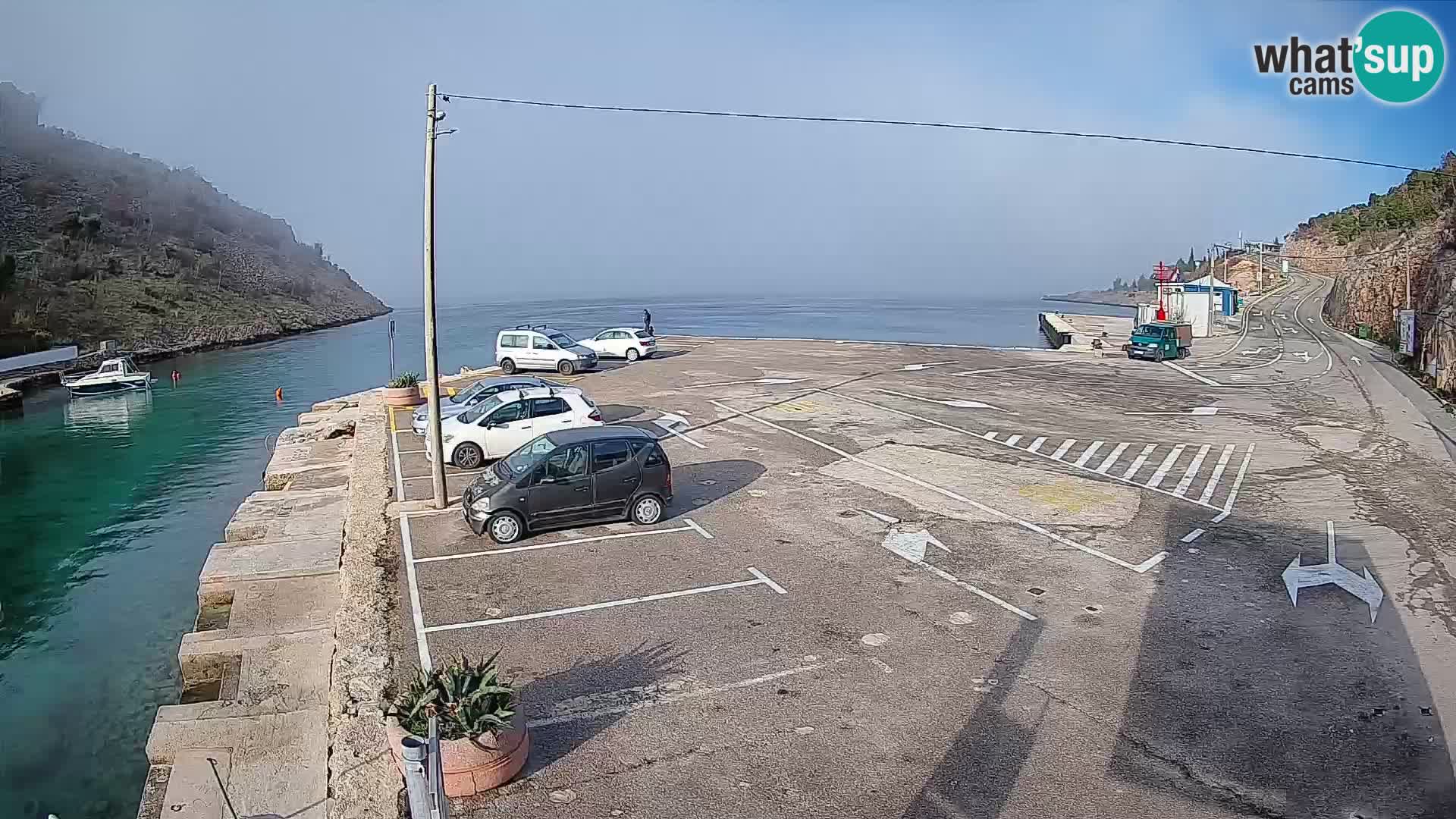 Webcam port de ferry de Prizna – vers l’île de Pag