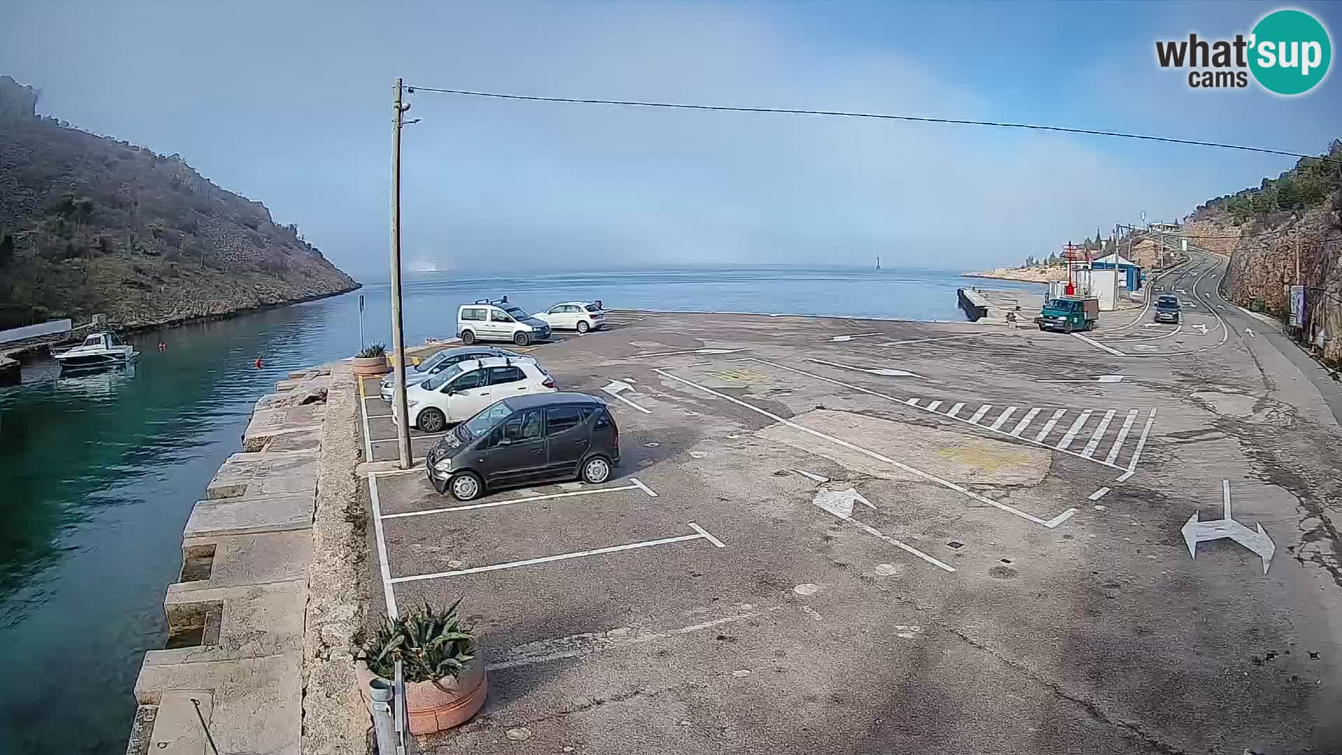 Webcam Prizna ferry port to Pag island