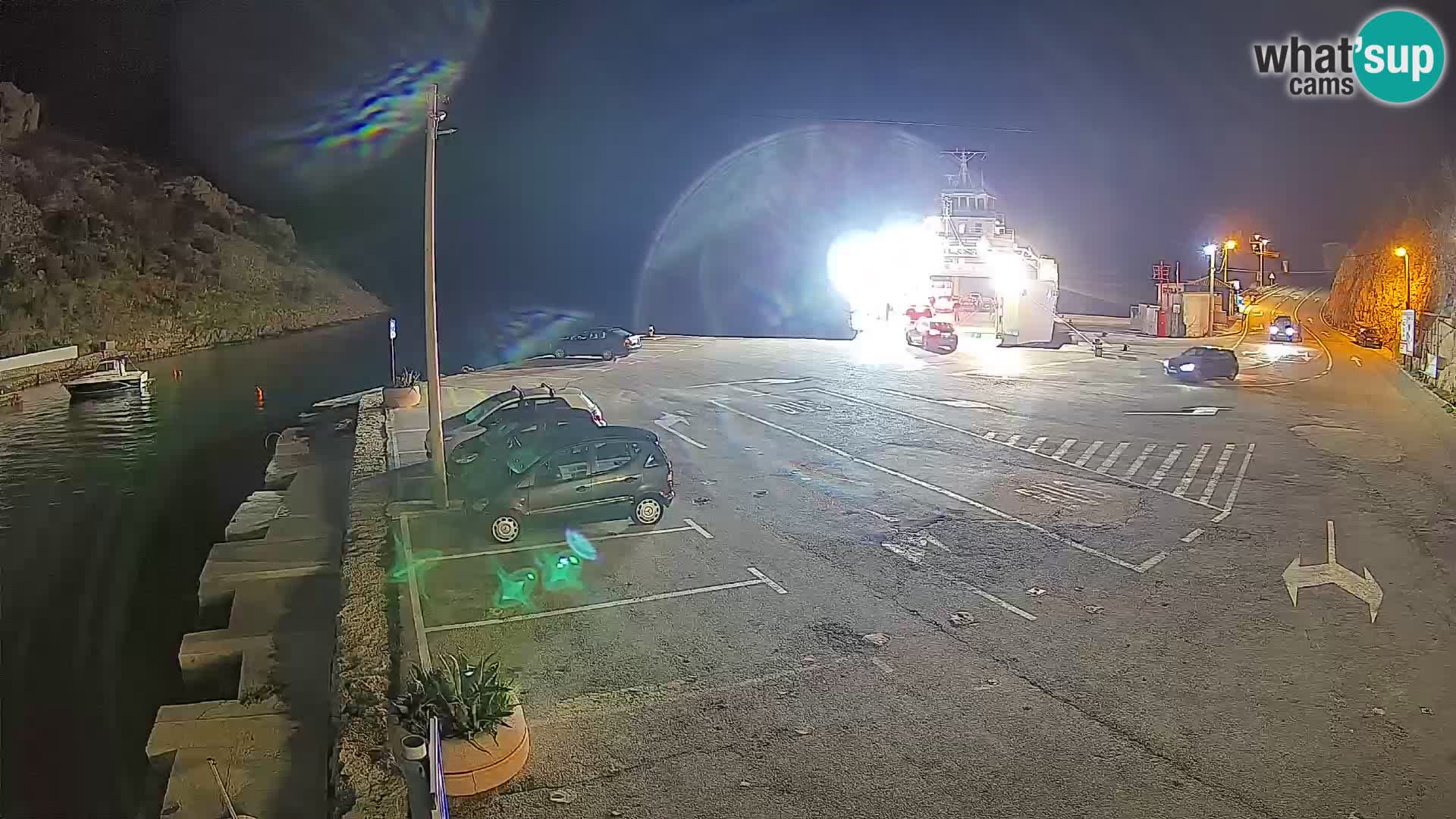 Webcam Fährhafen Prizna – zur Insel Pag