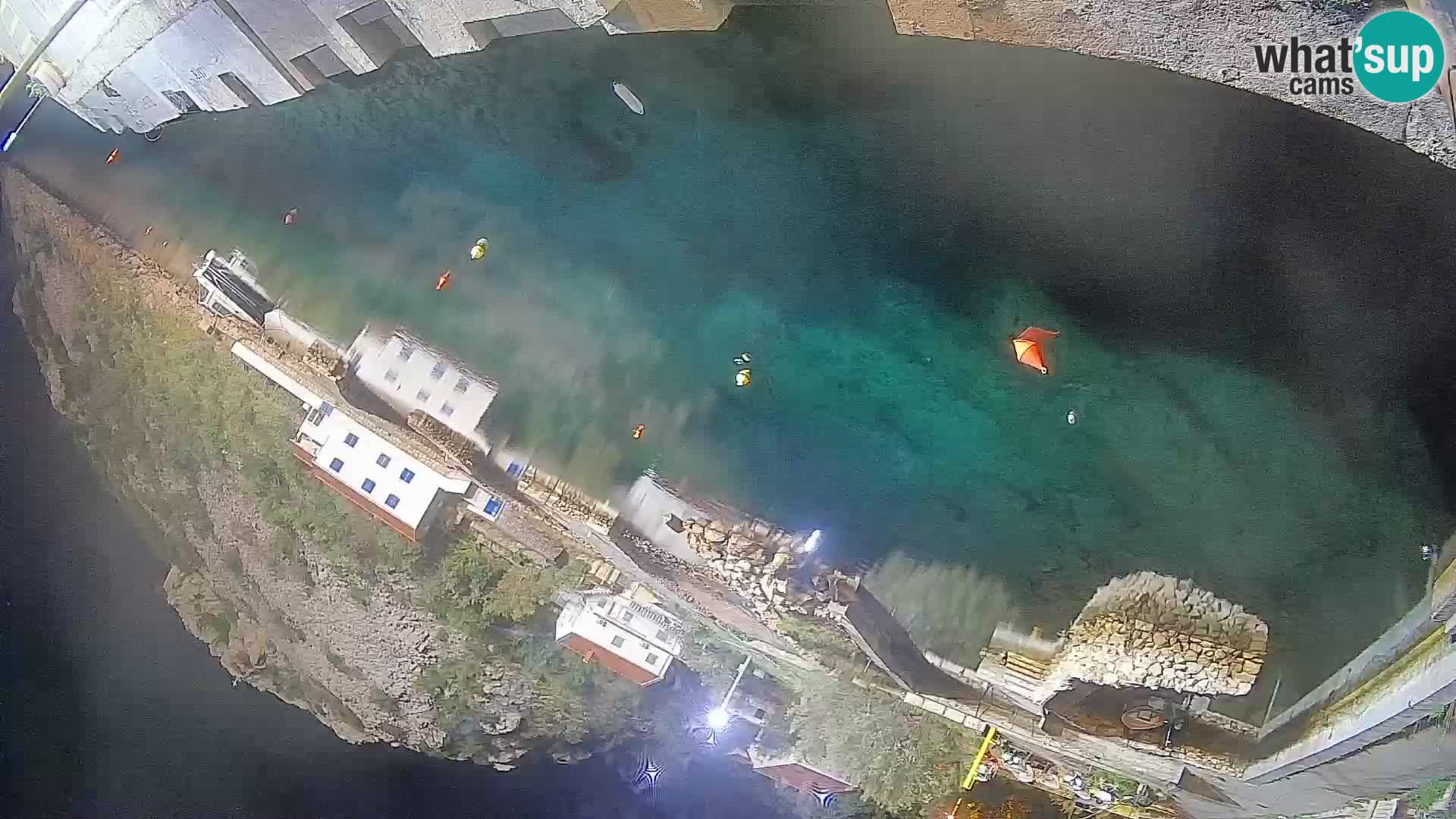 Webcam Prizna ferry port to Pag island