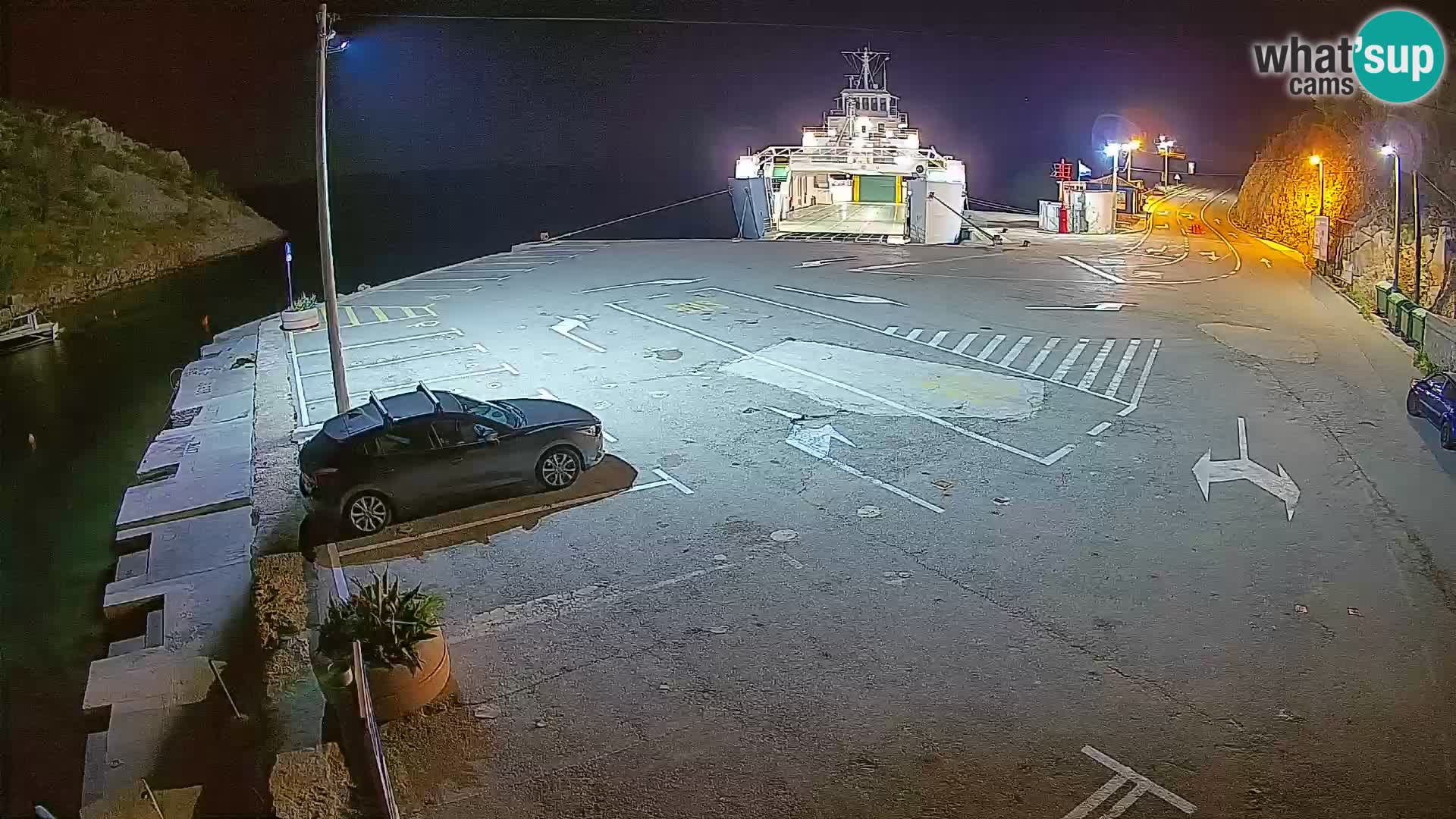 Webcam port de ferry de Prizna – vers l’île de Pag