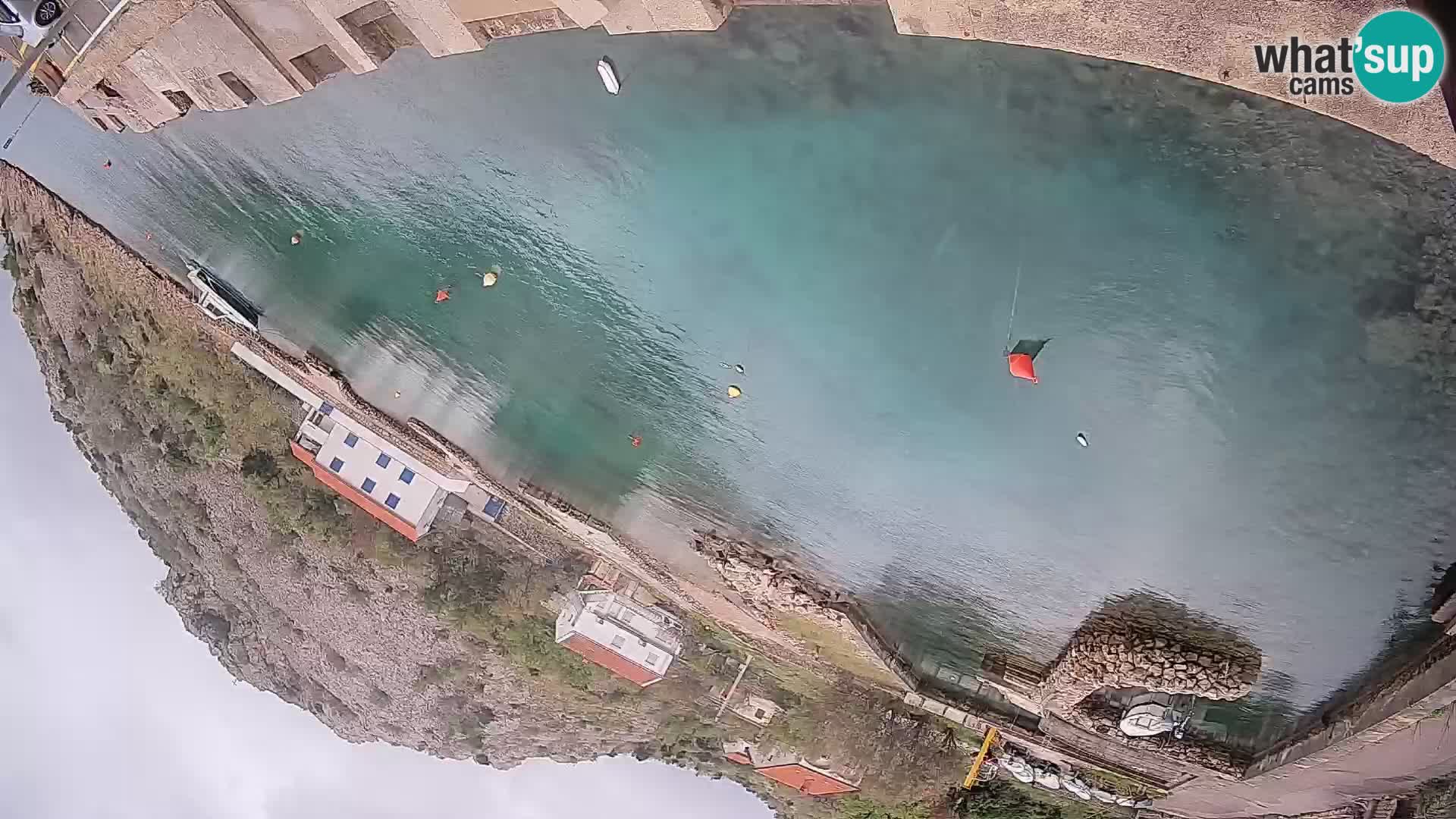 Webcam port de ferry de Prizna – vers l’île de Pag