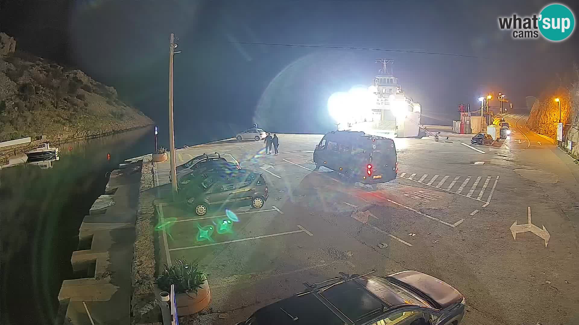 Webcam Prizna ferry port to Pag island