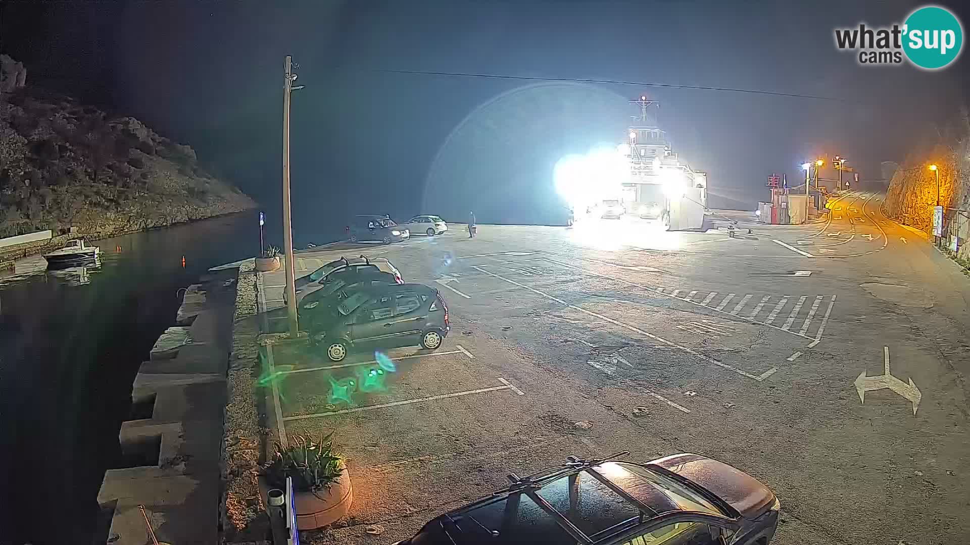 Webcam Prizna ferry port to Pag island