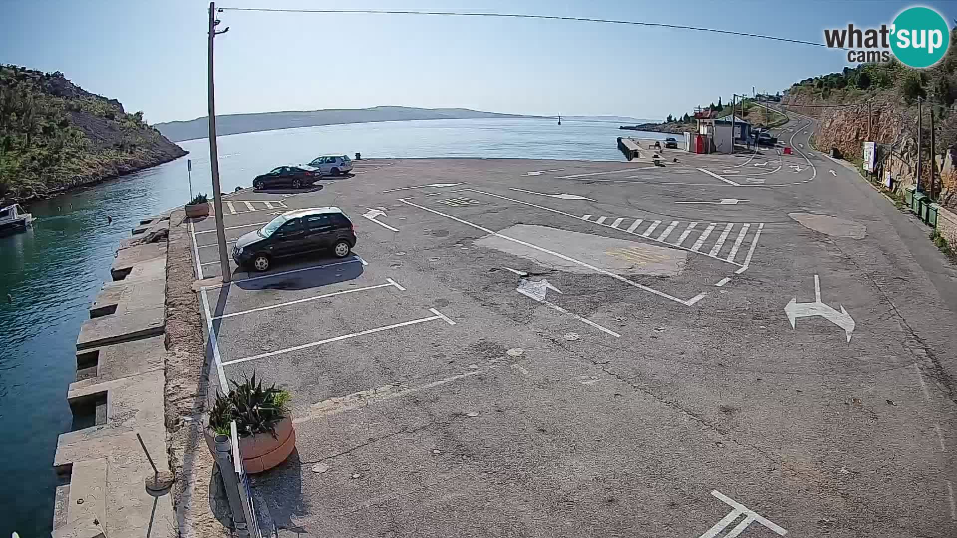 Webcam port de ferry de Prizna – vers l’île de Pag
