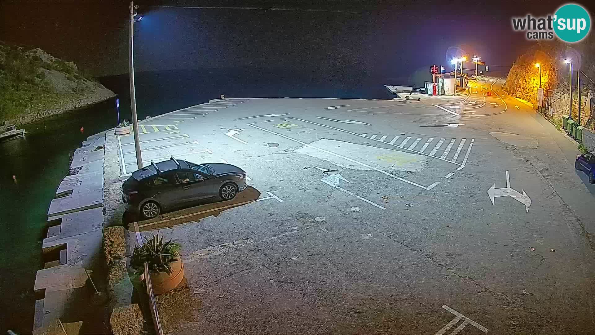 Webcam Prizna ferry port to Pag island