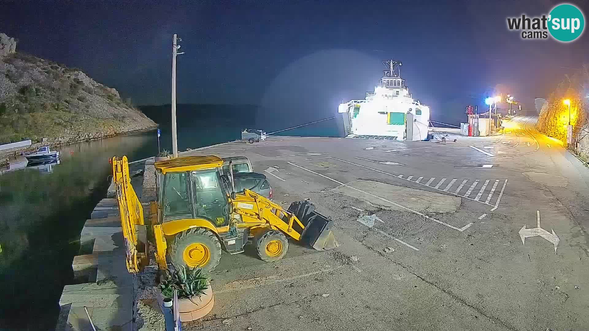 Webcam Prizna ferry port to Pag island
