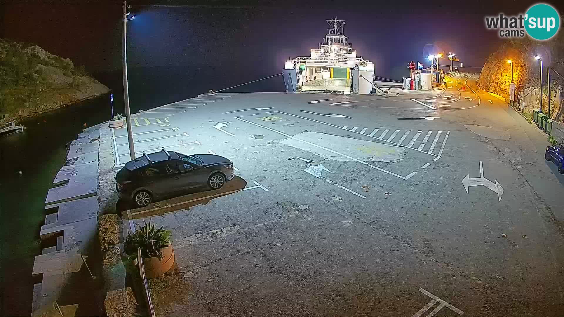 Webcam Fährhafen Prizna – zur Insel Pag