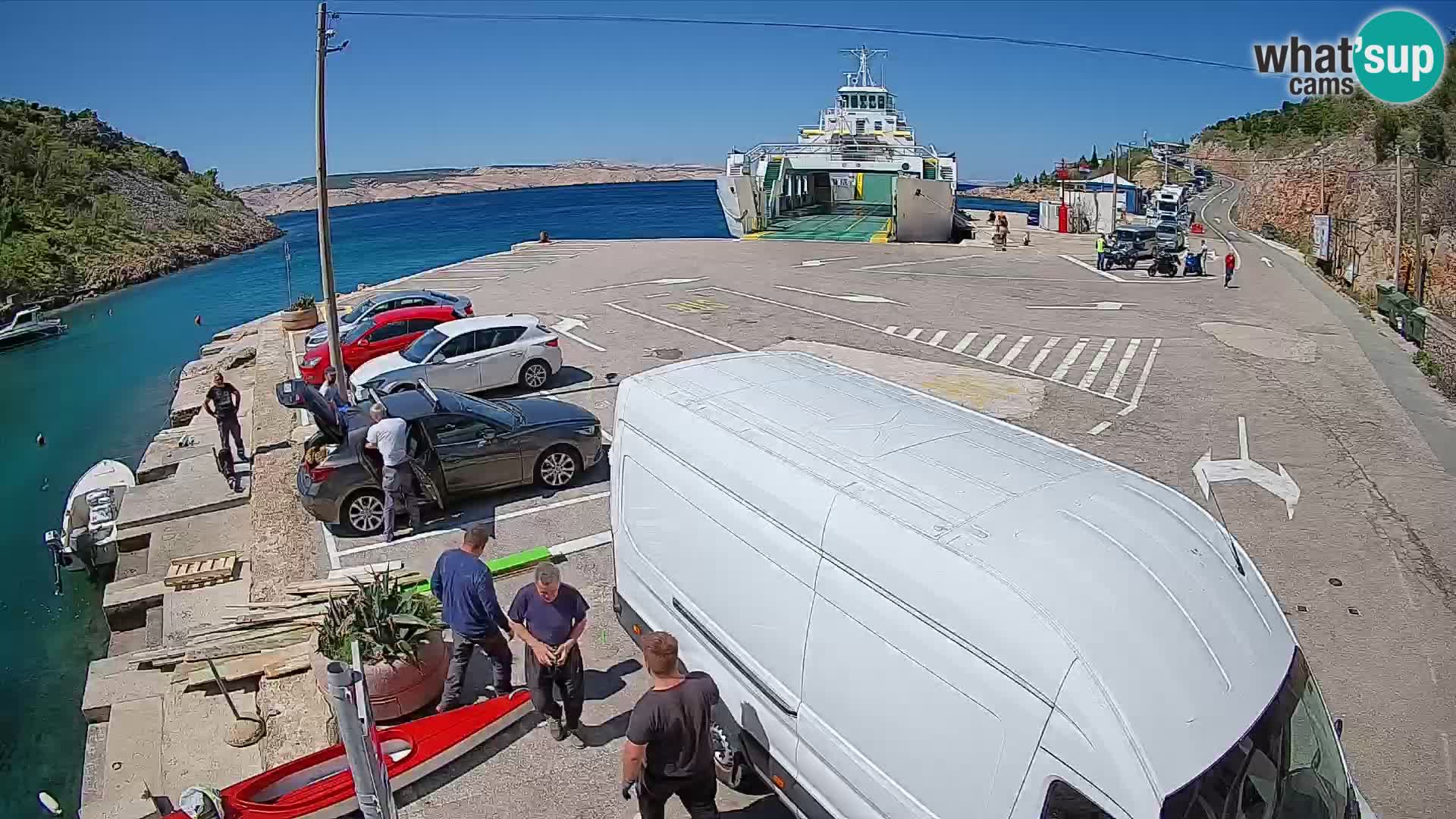 Webcam Fährhafen Prizna – zur Insel Pag