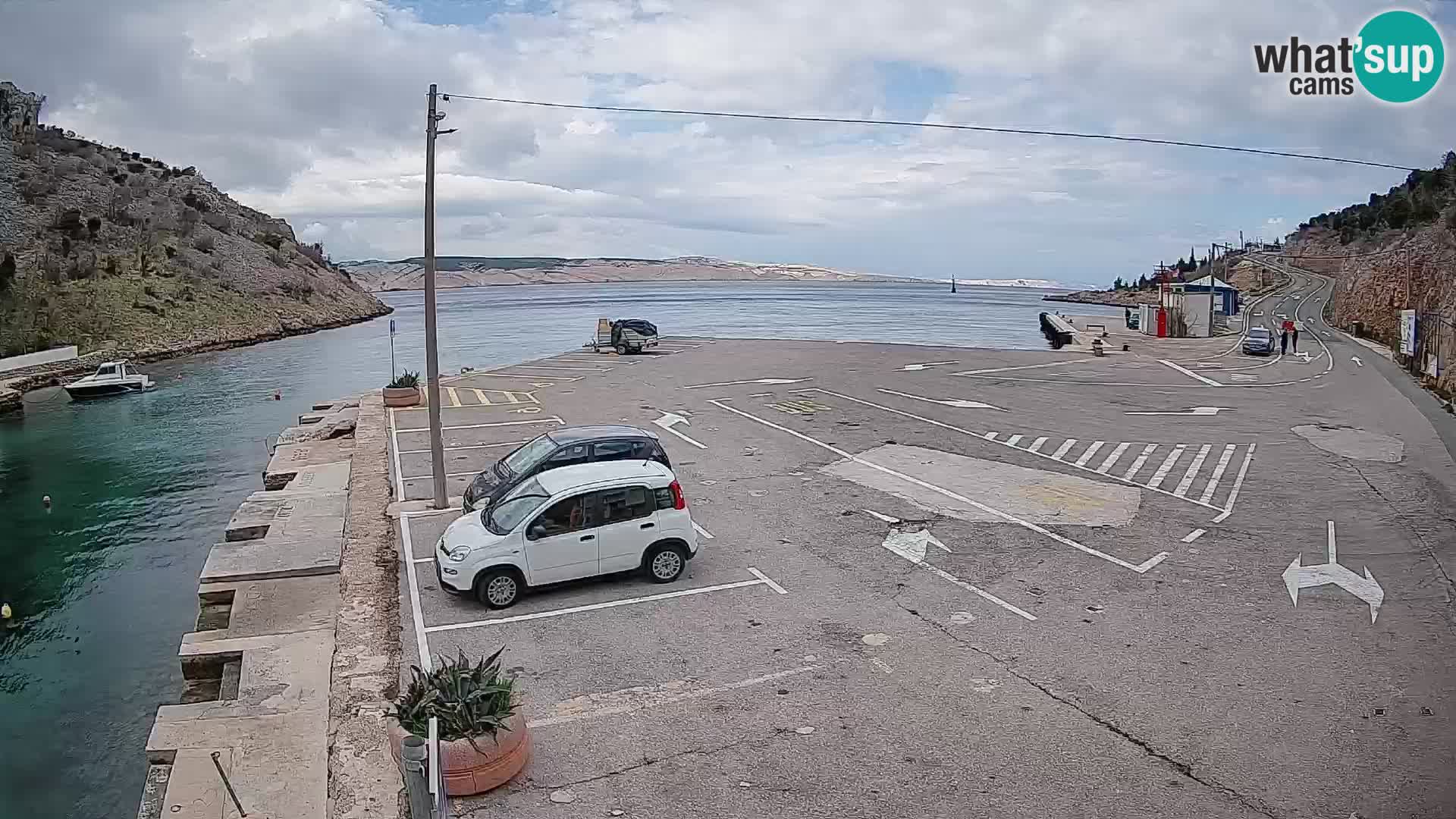 Webcam Fährhafen Prizna – zur Insel Pag