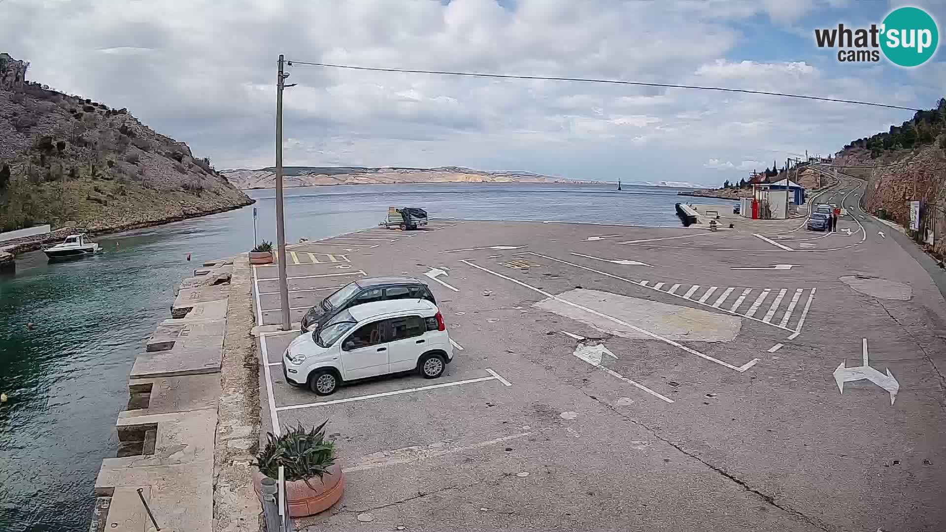 Webcam Fährhafen Prizna – zur Insel Pag