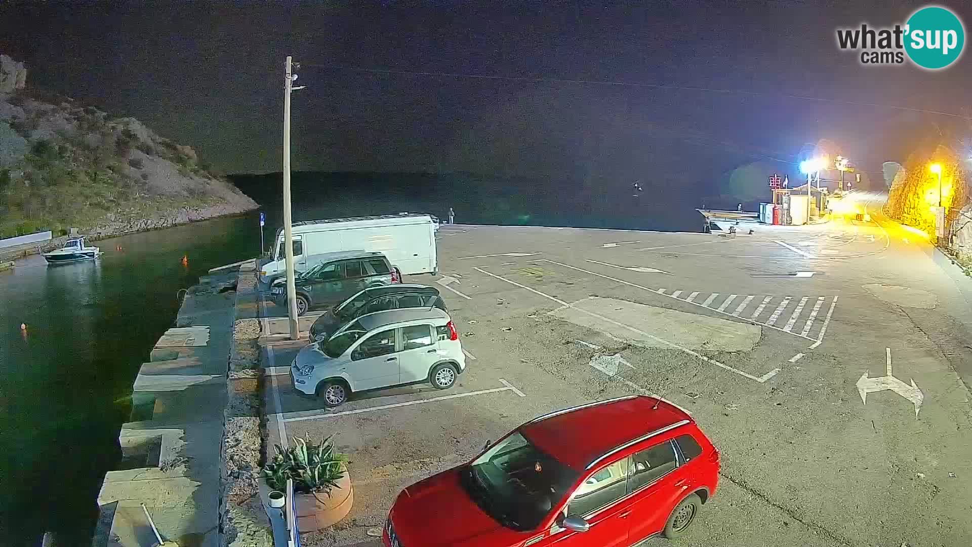 Webcam port de ferry de Prizna – vers l’île de Pag