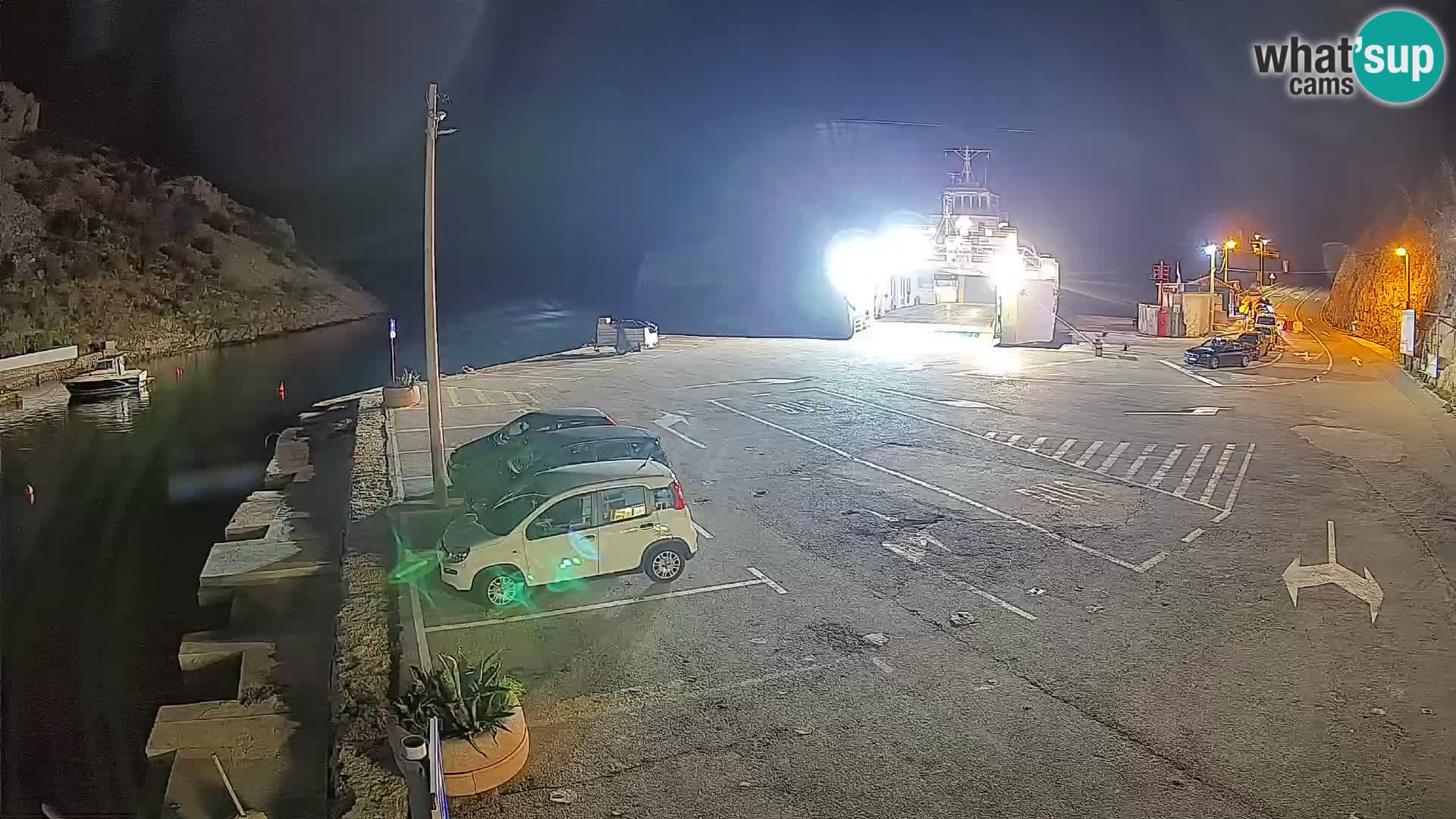 Webcam Prizna ferry port to Pag island