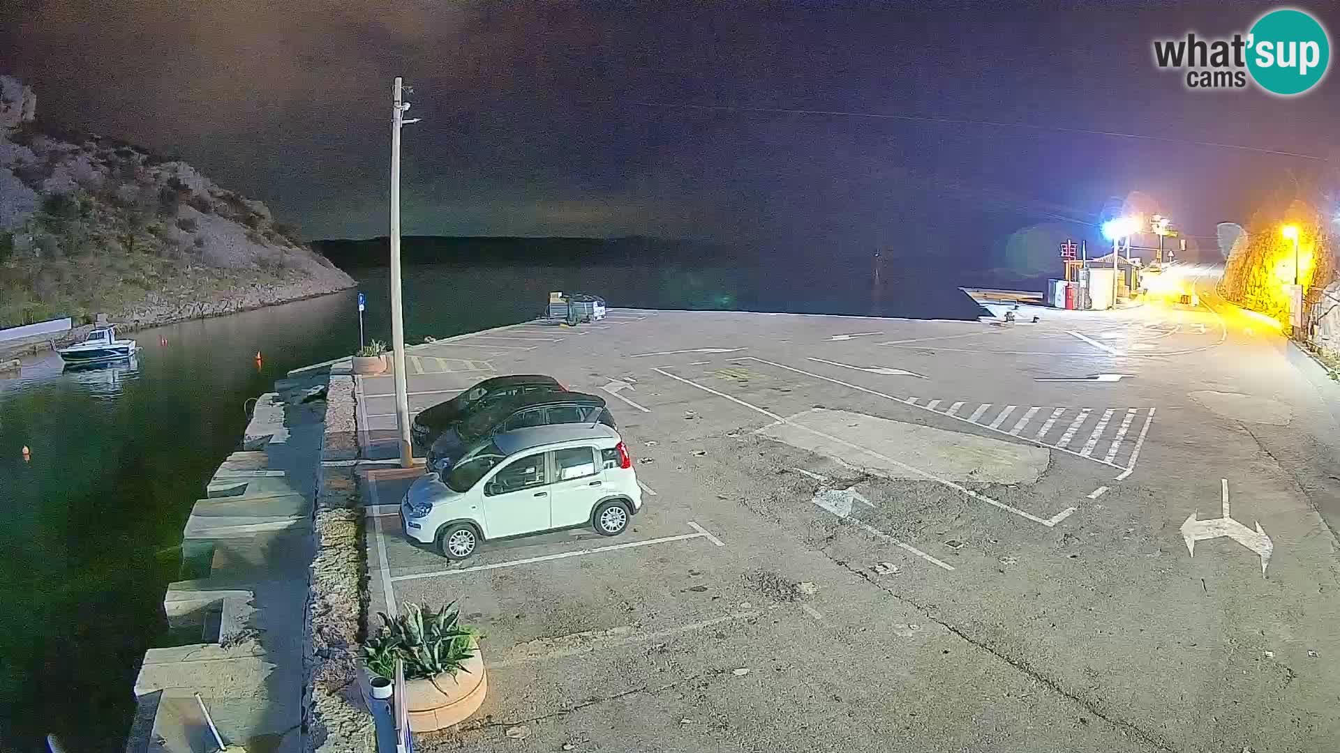 Webcam Prizna ferry port to Pag island